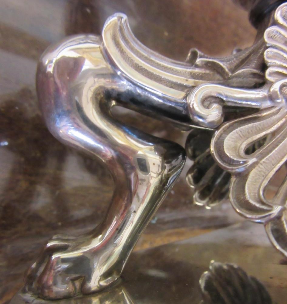 A PAIR OF VICTORIAN FOUR BRANCH FIVE LIGHT CANDELABRA by Frederick Elkington Image
