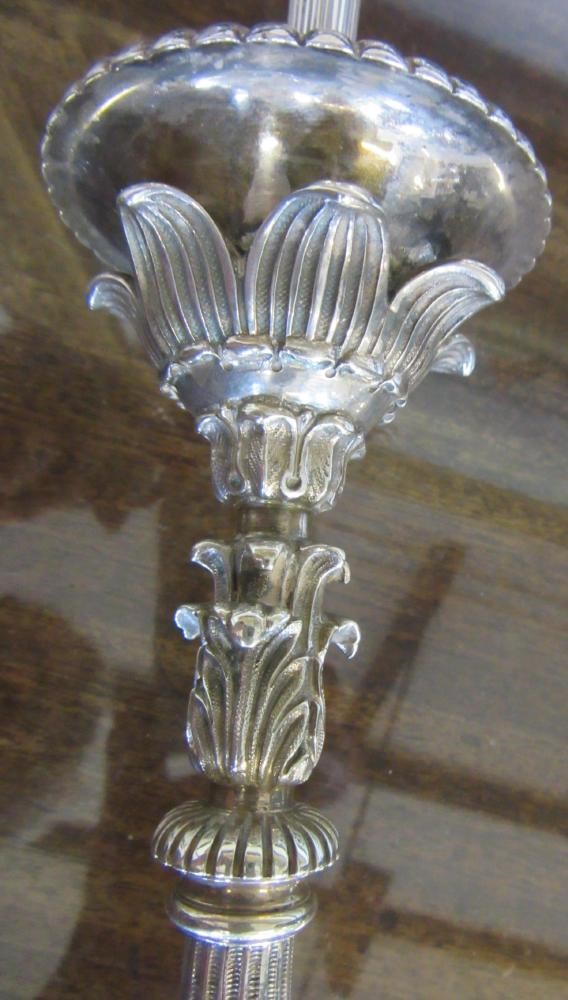 A PAIR OF VICTORIAN FOUR BRANCH FIVE LIGHT CANDELABRA by Frederick Elkington Image