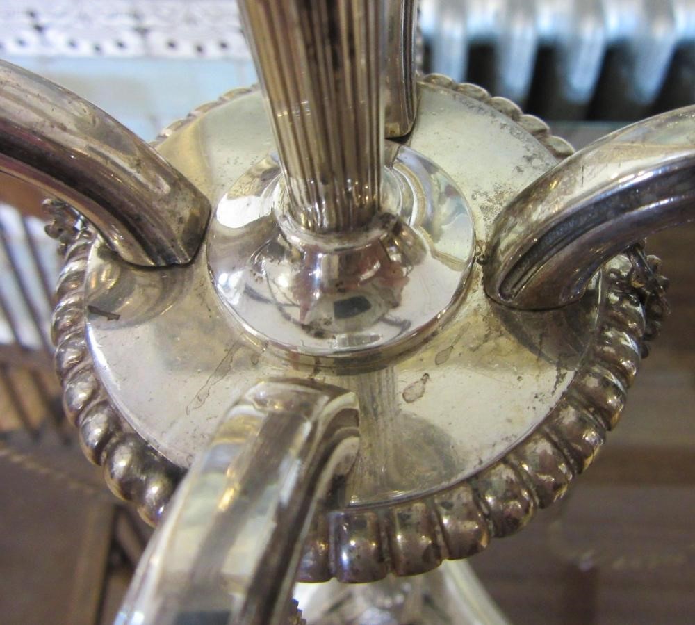 A PAIR OF VICTORIAN FOUR BRANCH FIVE LIGHT CANDELABRA by Frederick Elkington Image