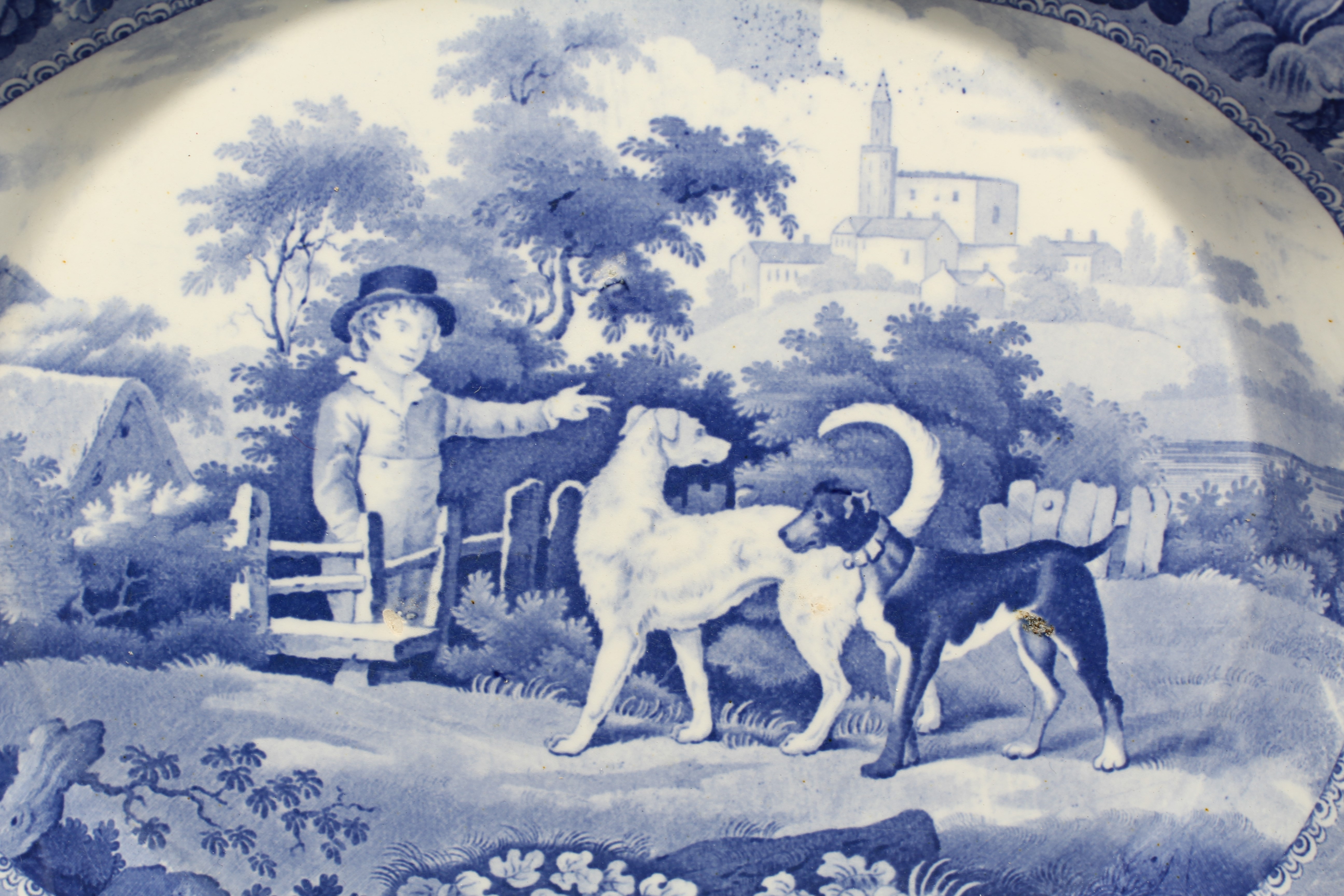 A STAFFORDSHIRE POTTERY BLUE PRINTED BEEMASTER PATTERN TUREEN Image
