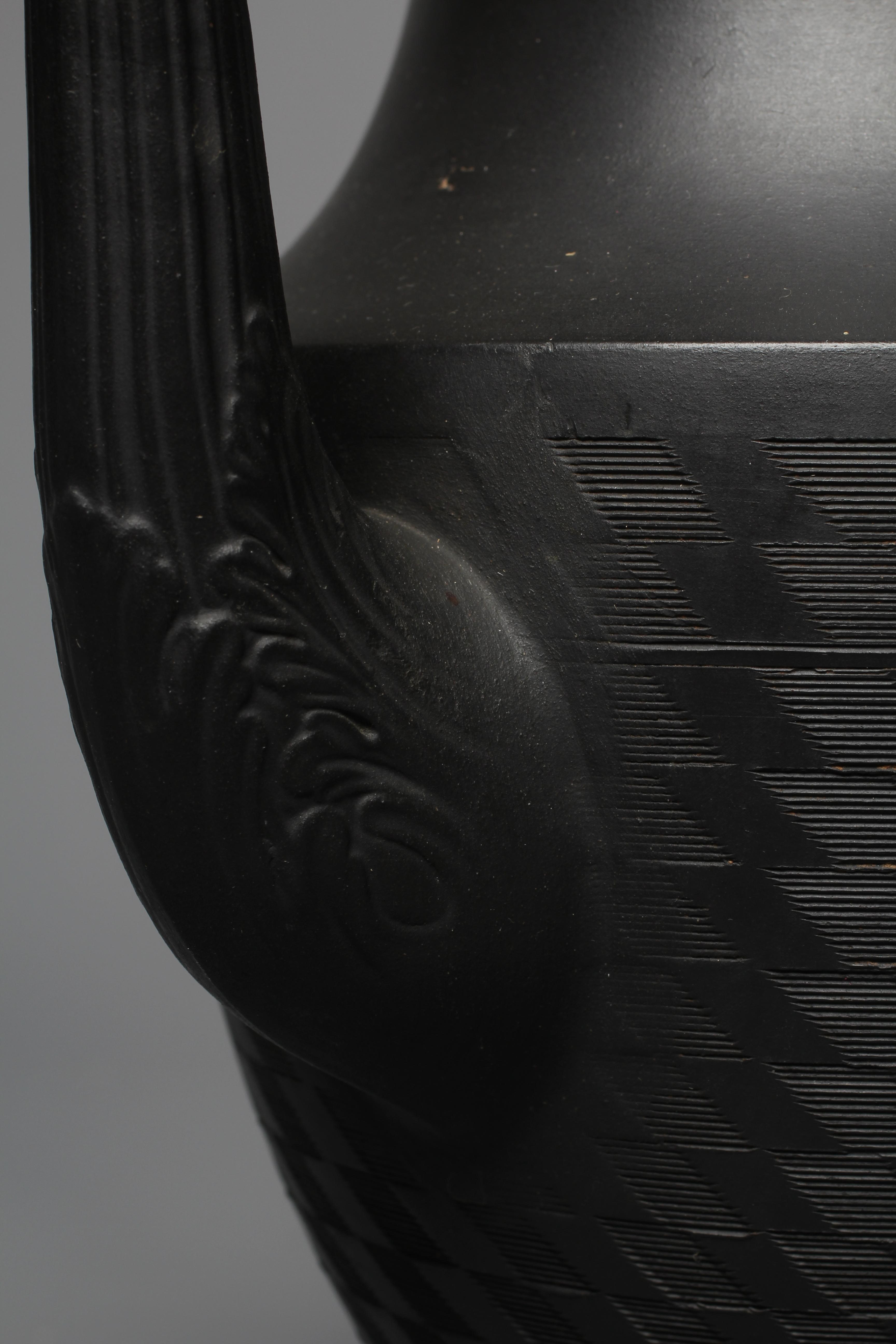 A TURNER BLACK BASALT URN COFFEE POT AND COVER Image