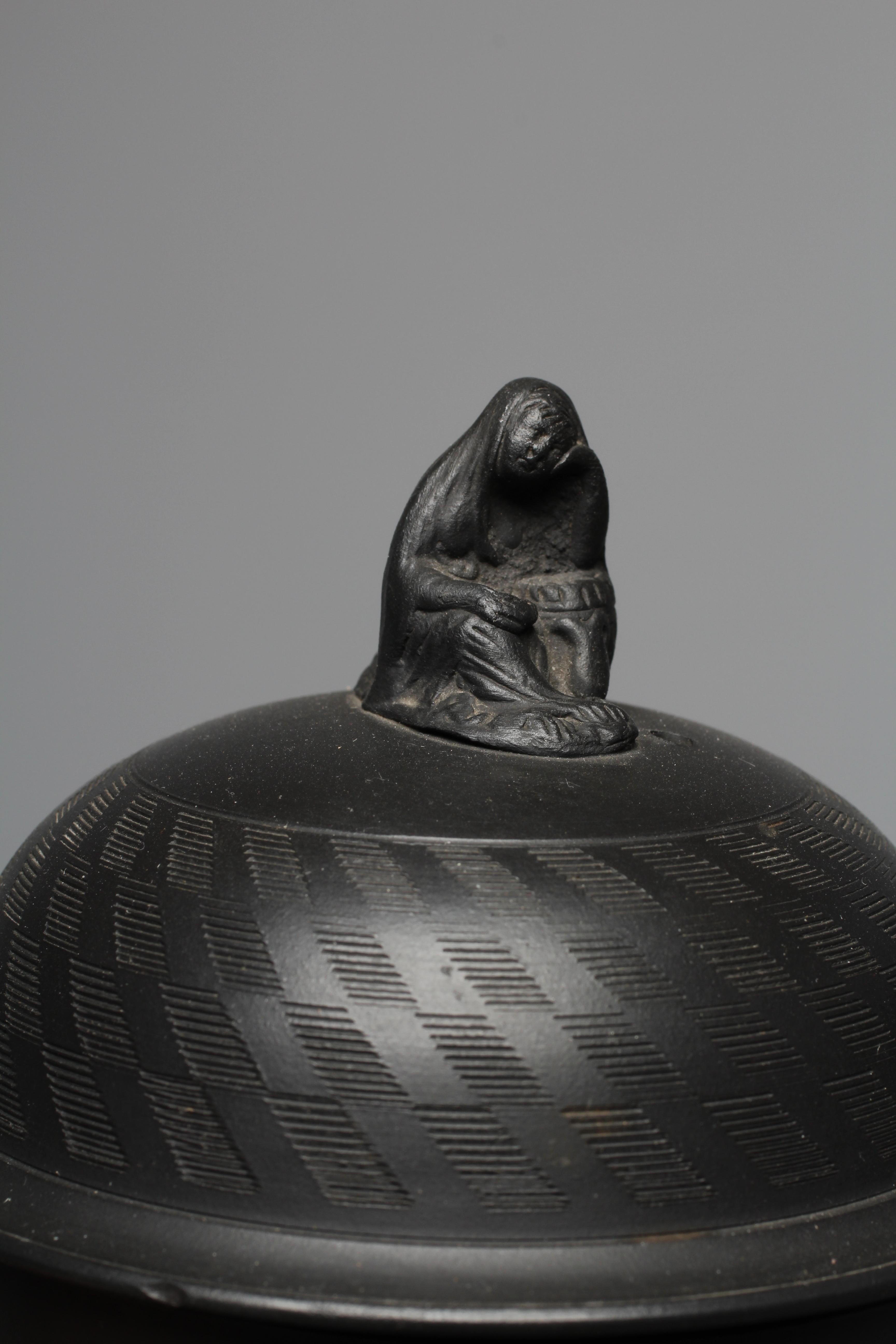 A TURNER BLACK BASALT URN COFFEE POT AND COVER Image