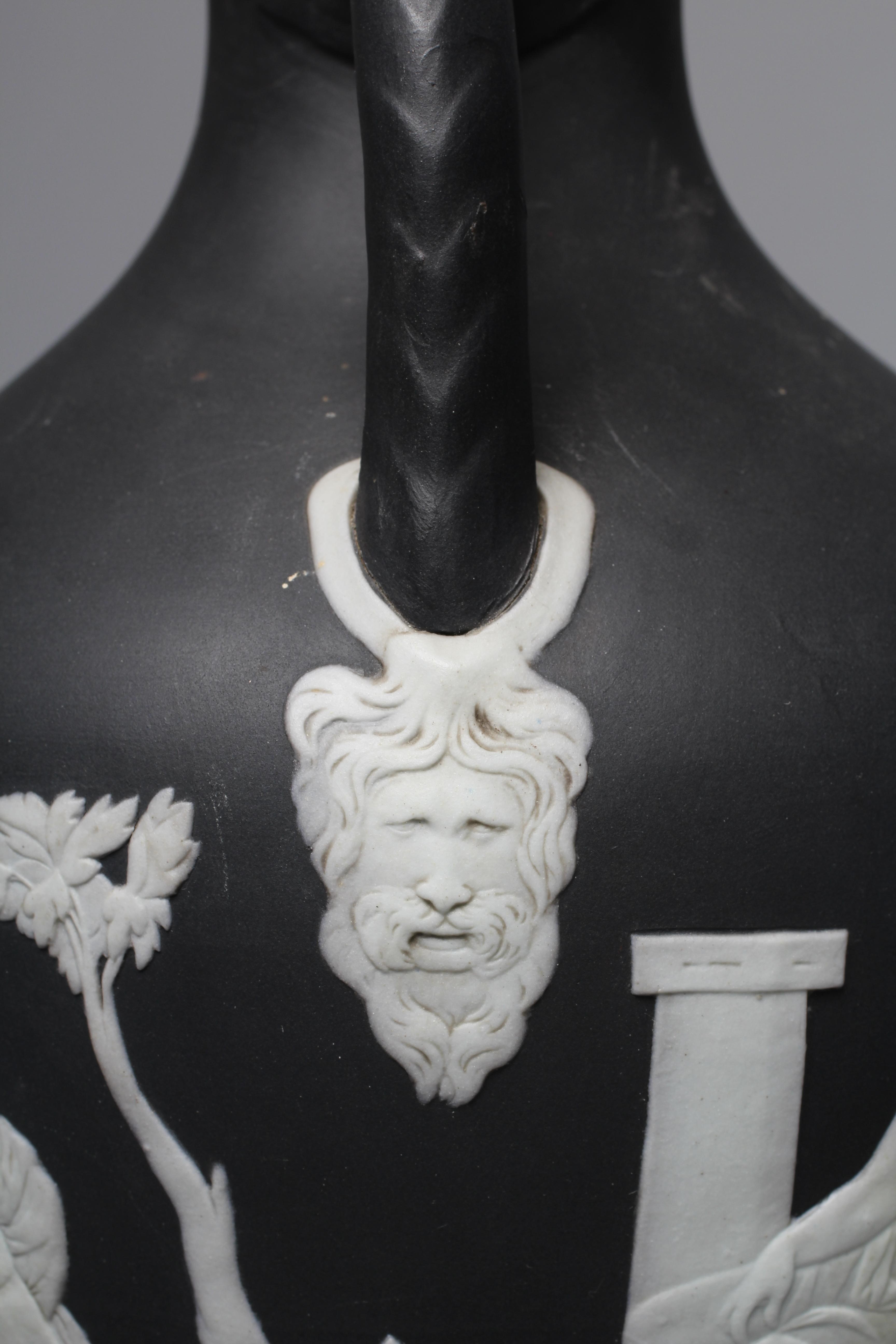 A WEDGWOOD BLACK JASPER DIP PORTLAND VASE, 1879, impressed WEDGWOOD, 8" high Image