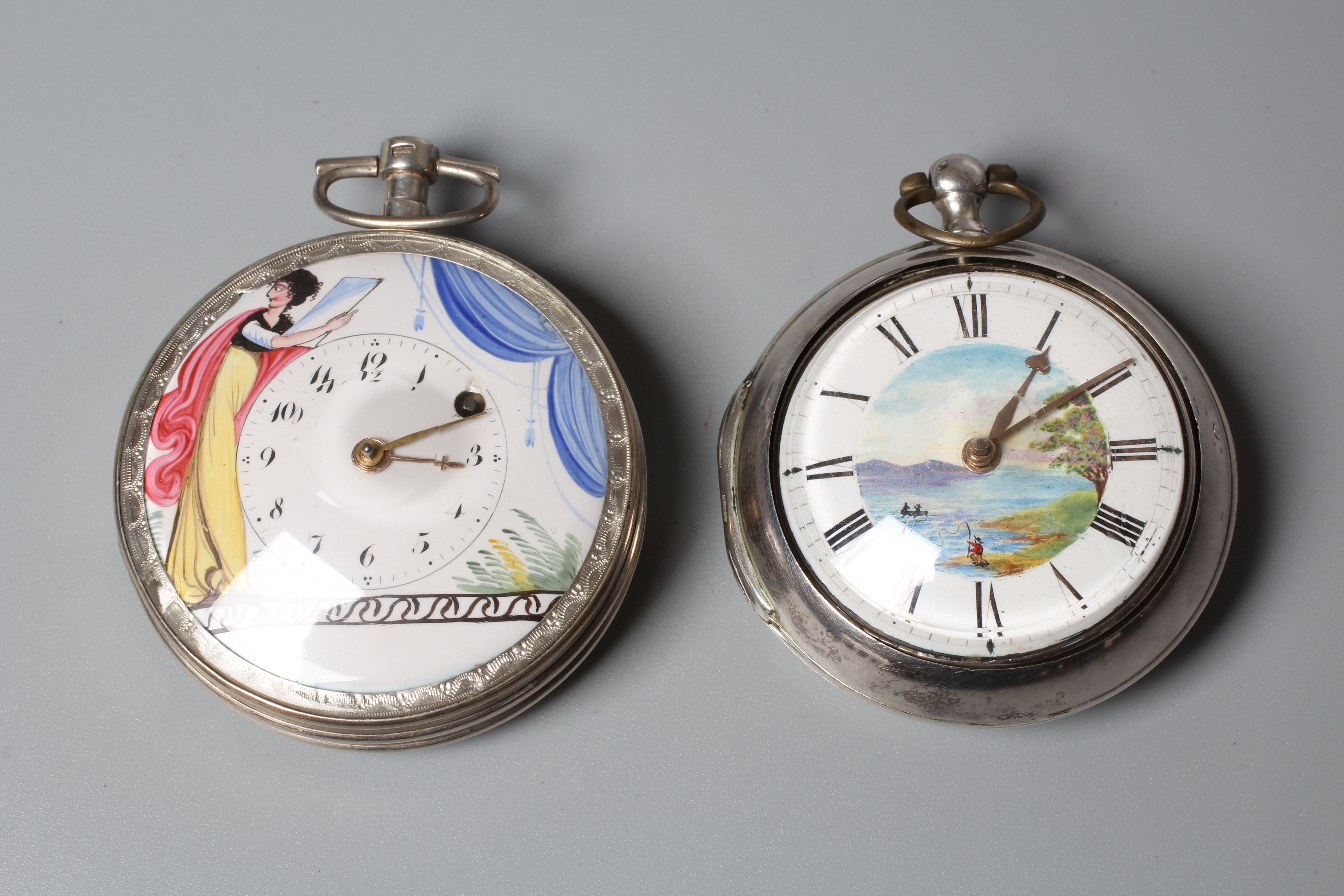A SILVER PAIR CASED POCKET WATCH Image
