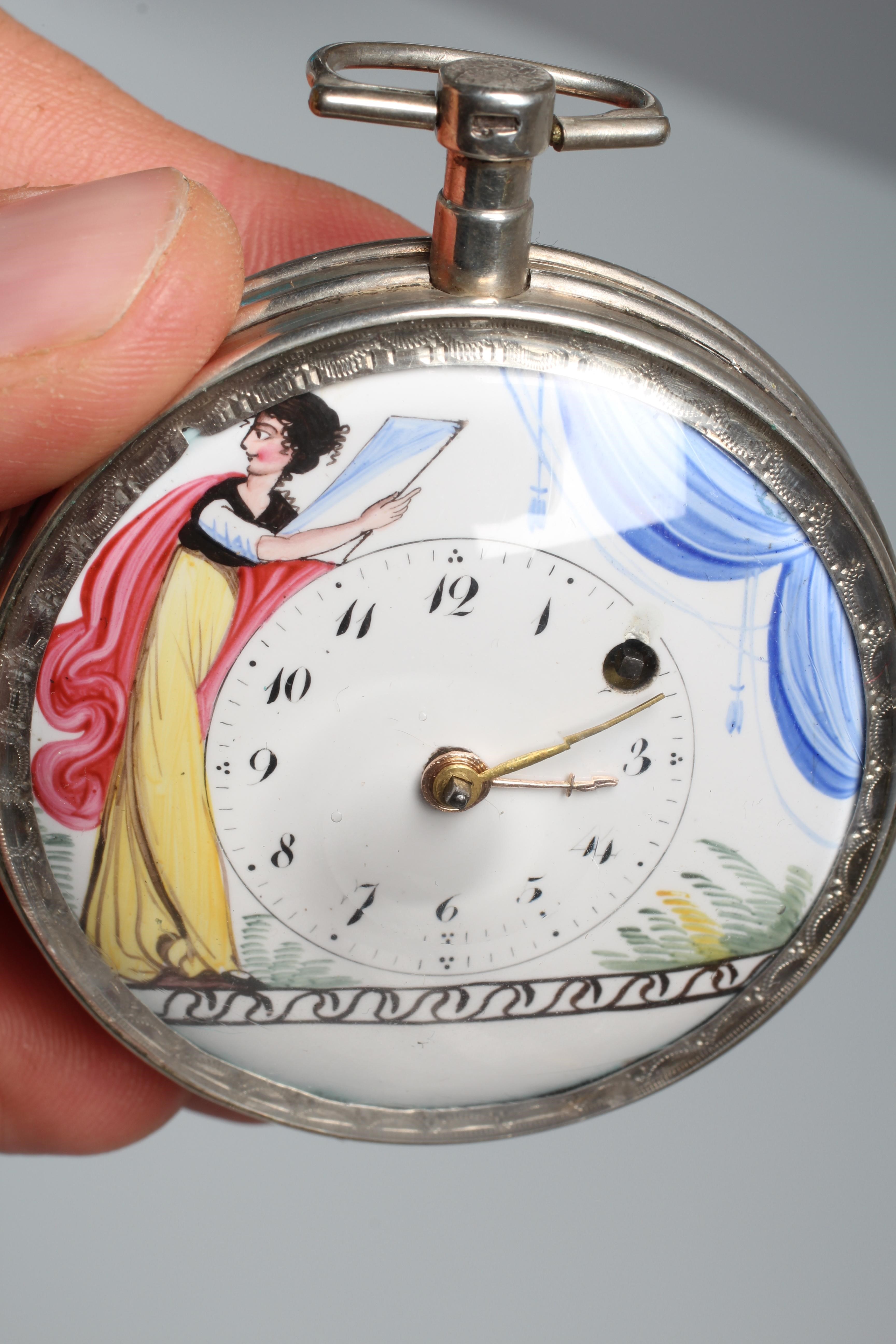 A SILVER PAIR CASED POCKET WATCH Image