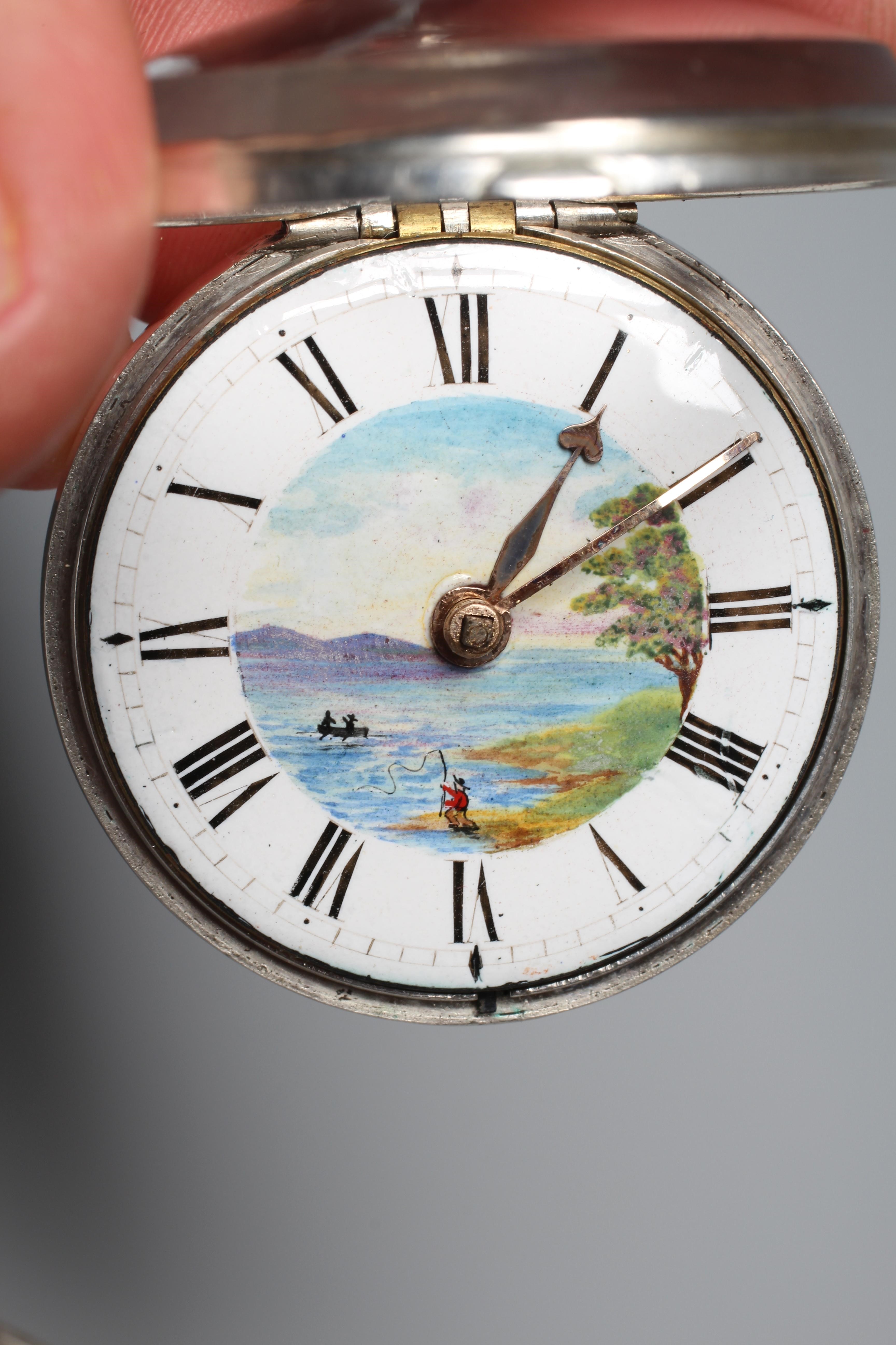 A SILVER PAIR CASED POCKET WATCH Image