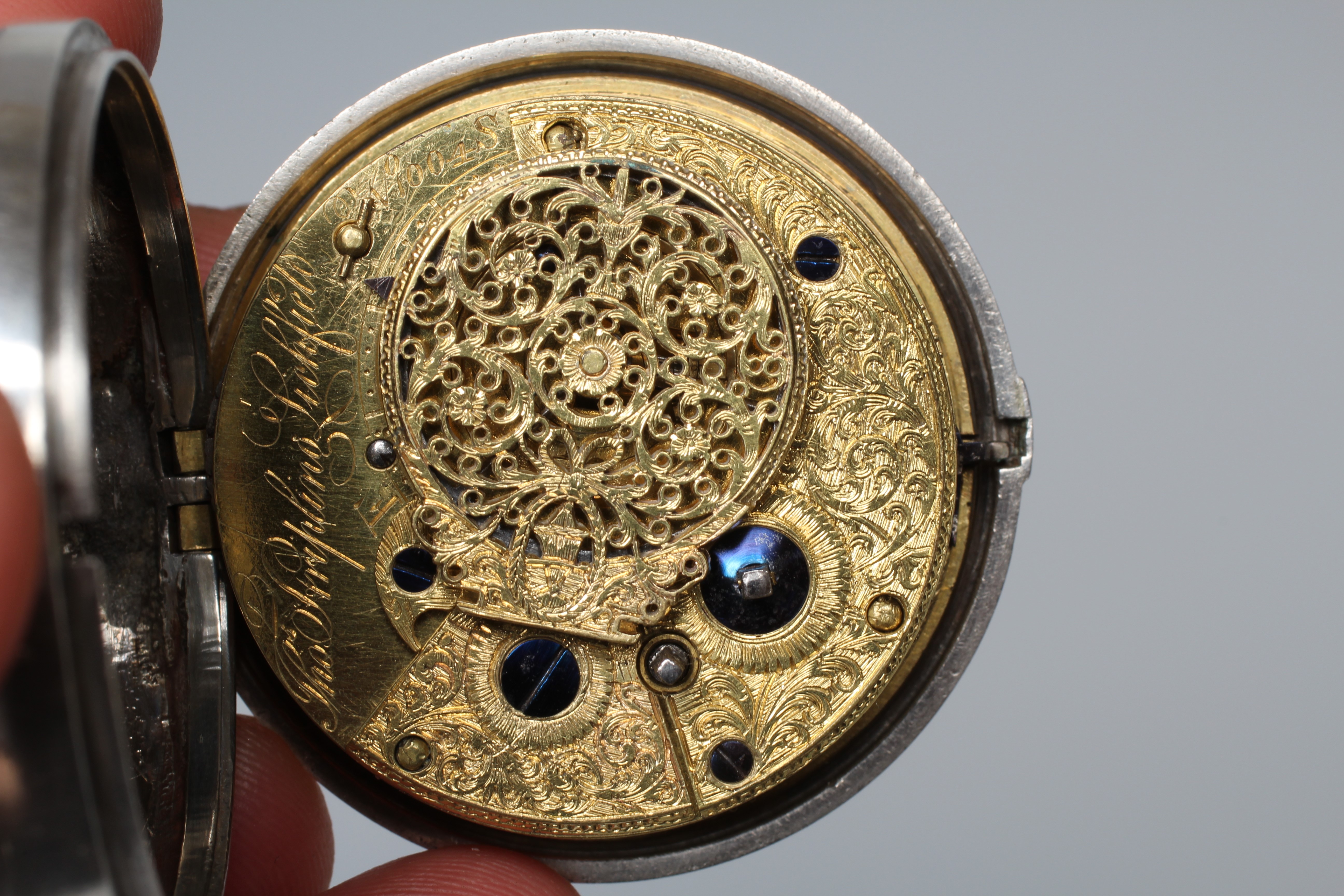 A SILVER PAIR CASED POCKET WATCH Image