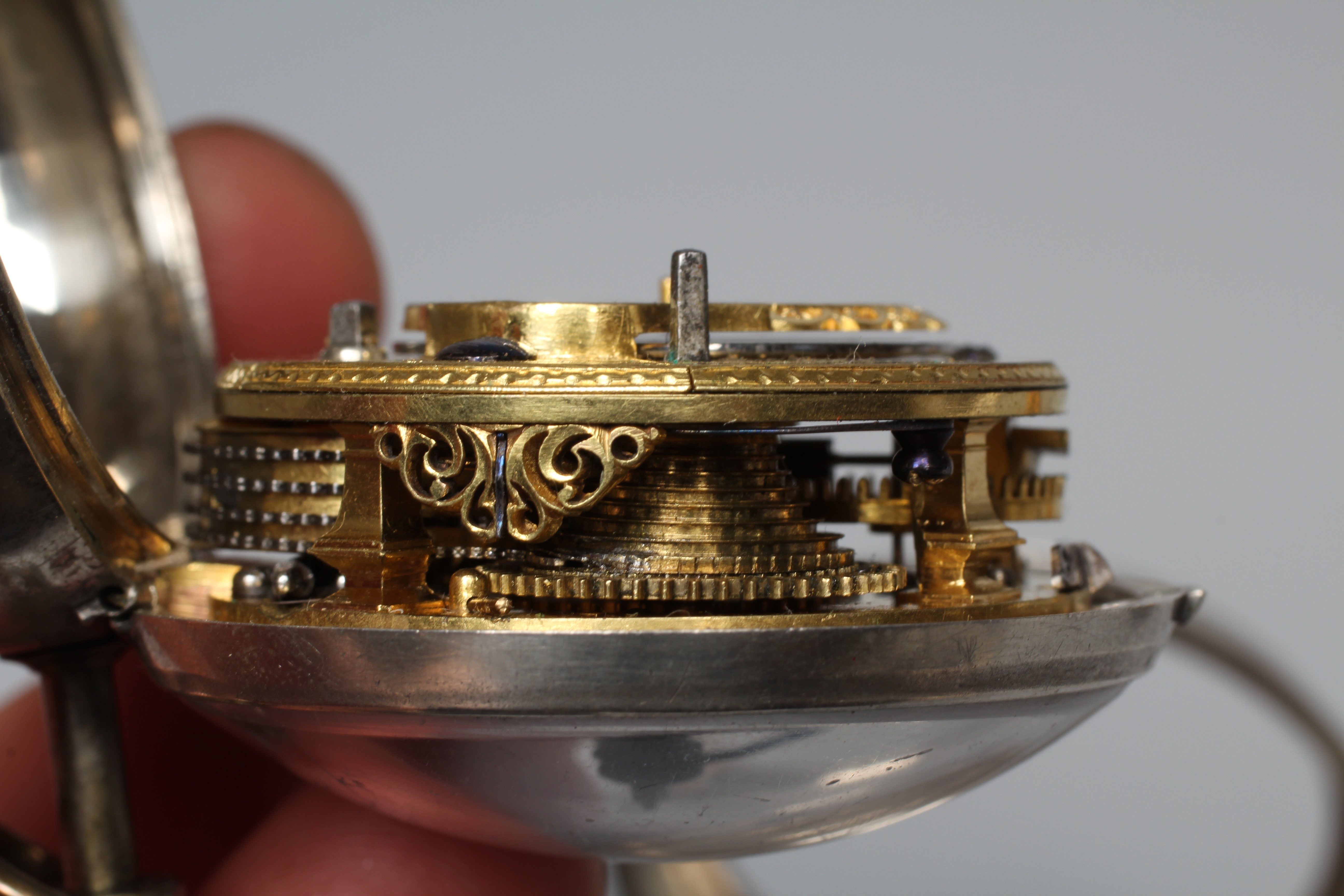 AN EARLY GEORGE III SILVER PAIR CASED WORLD TIME POCKET WATCH Image
