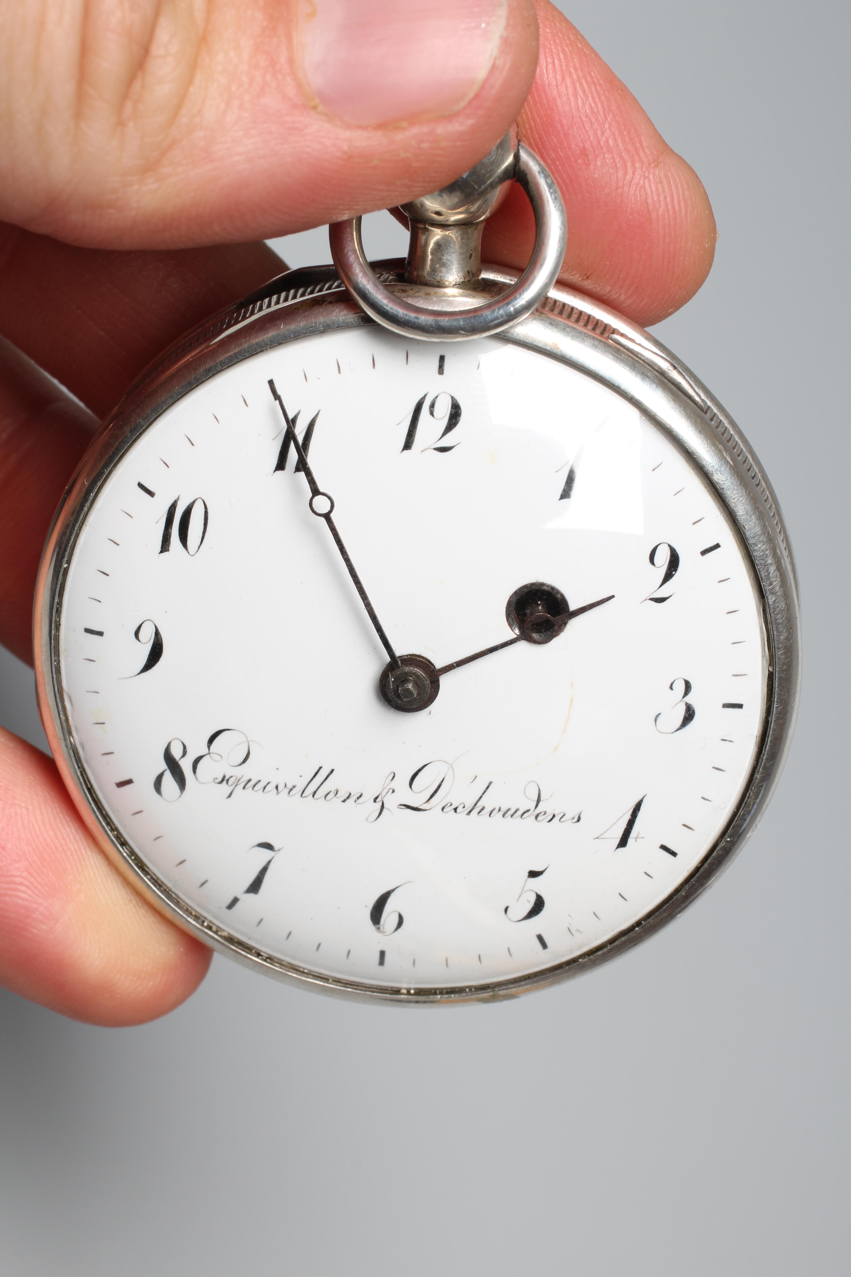 AN ESQUIVILLON DECHOUDENS POCKET WATCH Image