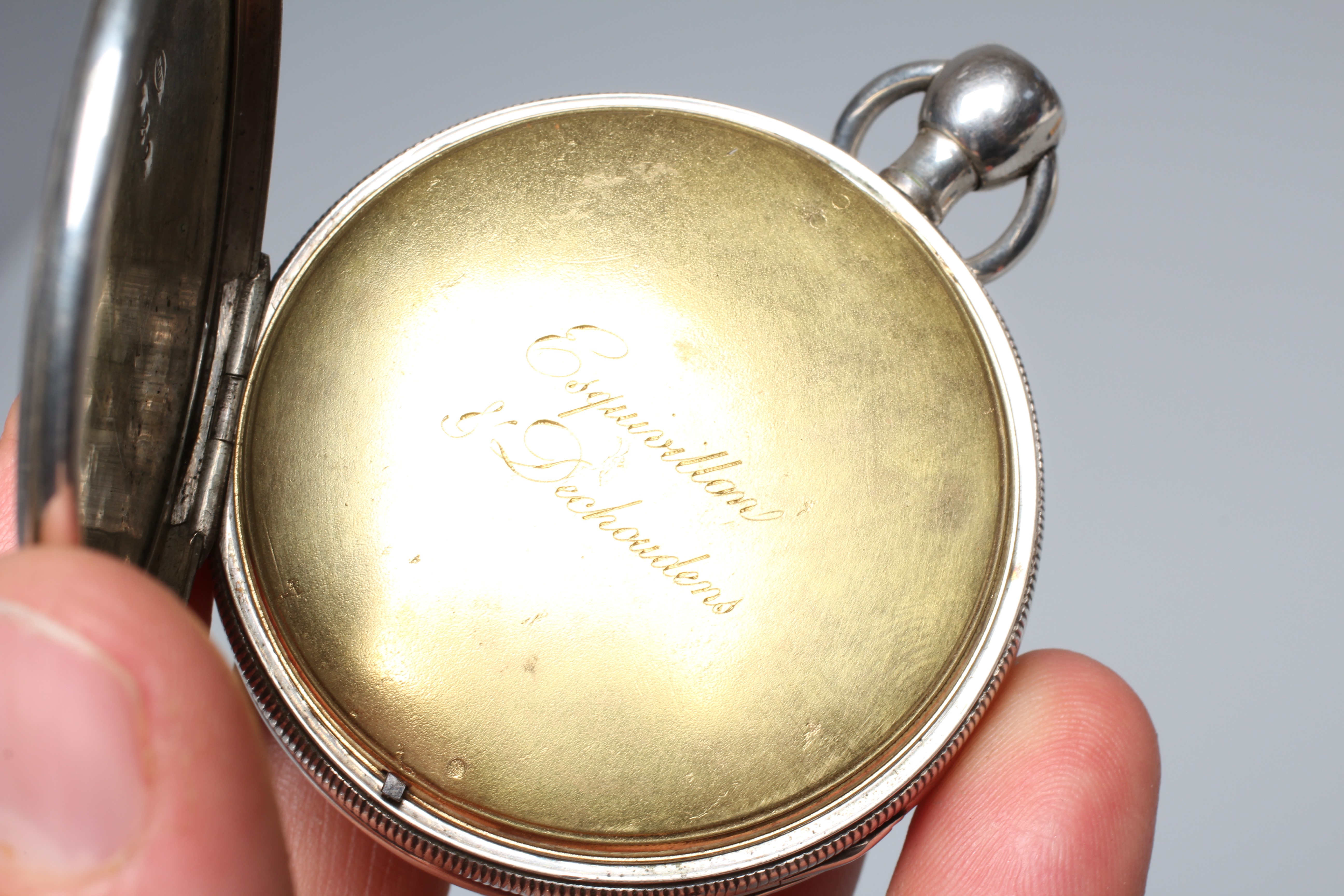 AN ESQUIVILLON DECHOUDENS POCKET WATCH Image