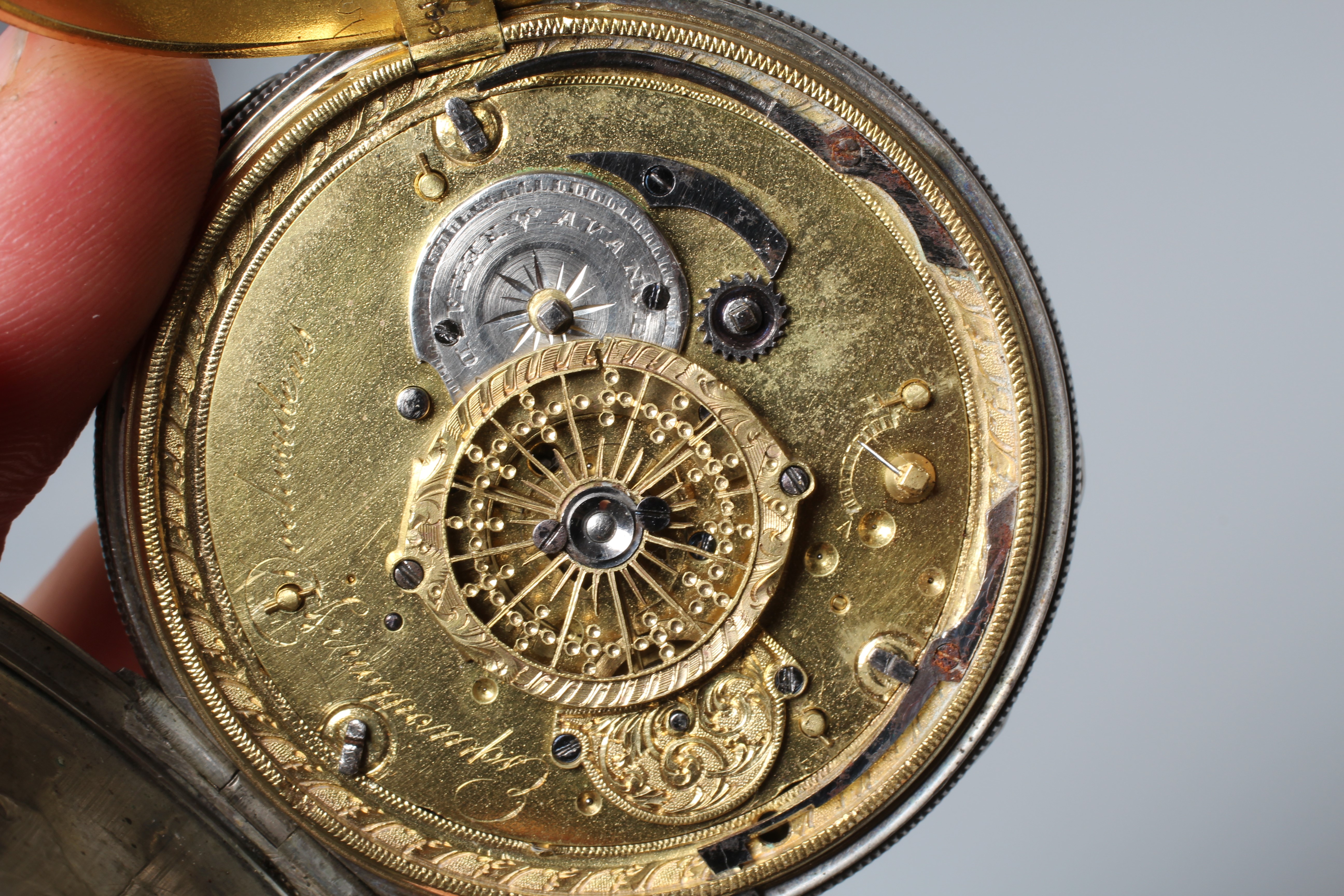 AN ESQUIVILLON DECHOUDENS POCKET WATCH Image