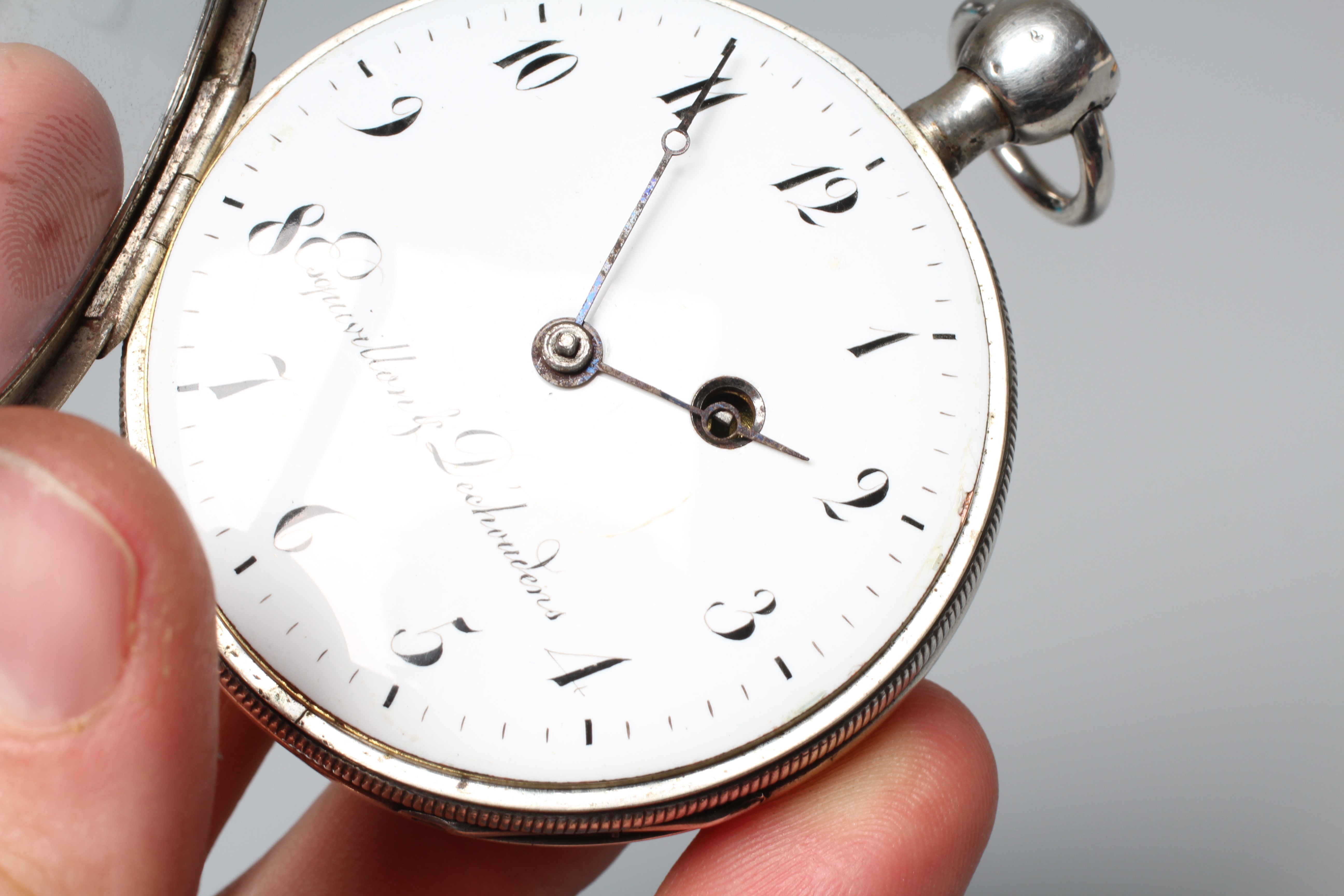 AN ESQUIVILLON DECHOUDENS POCKET WATCH Image