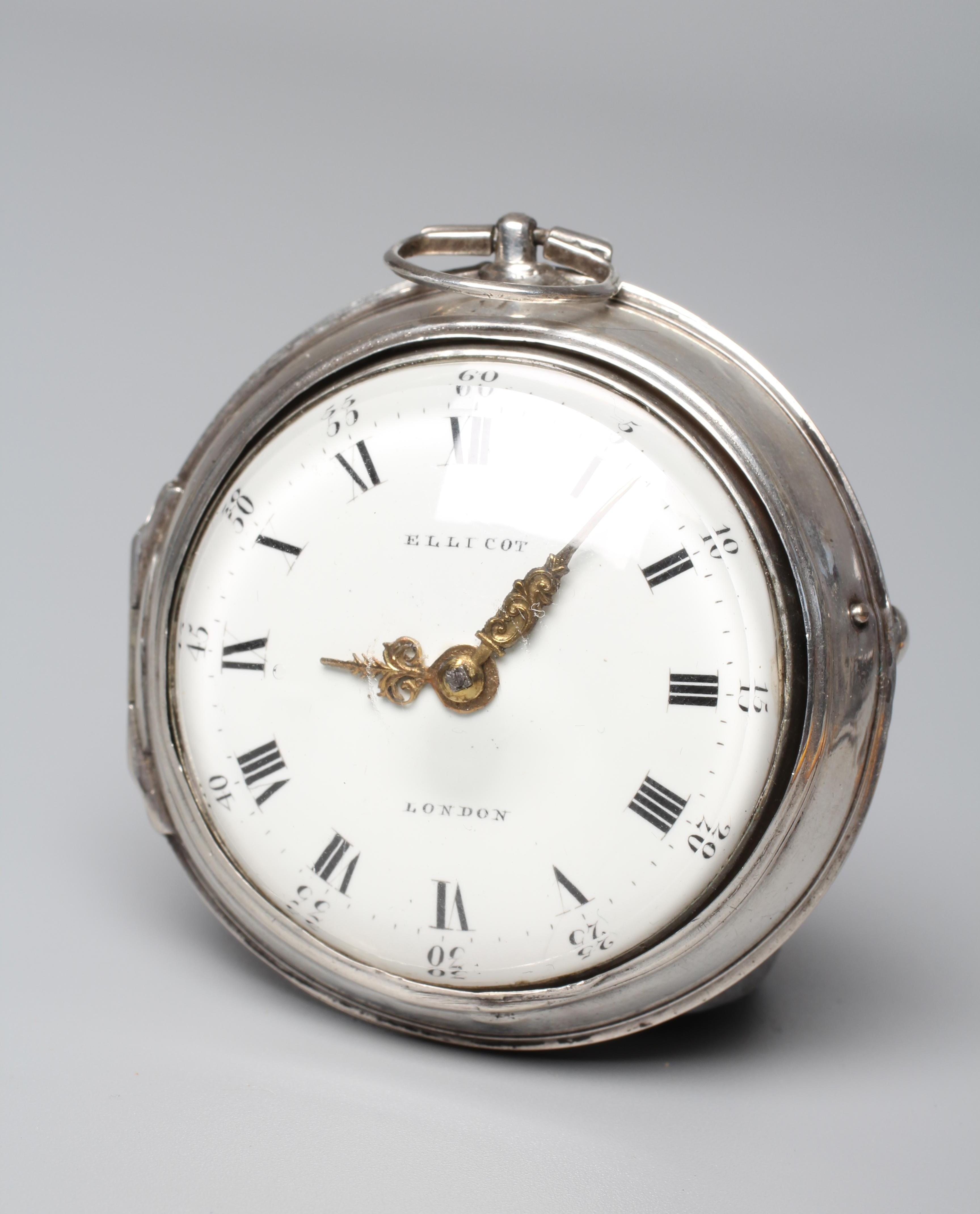 A SILVER PAIR CASED POCKET WATCH Image