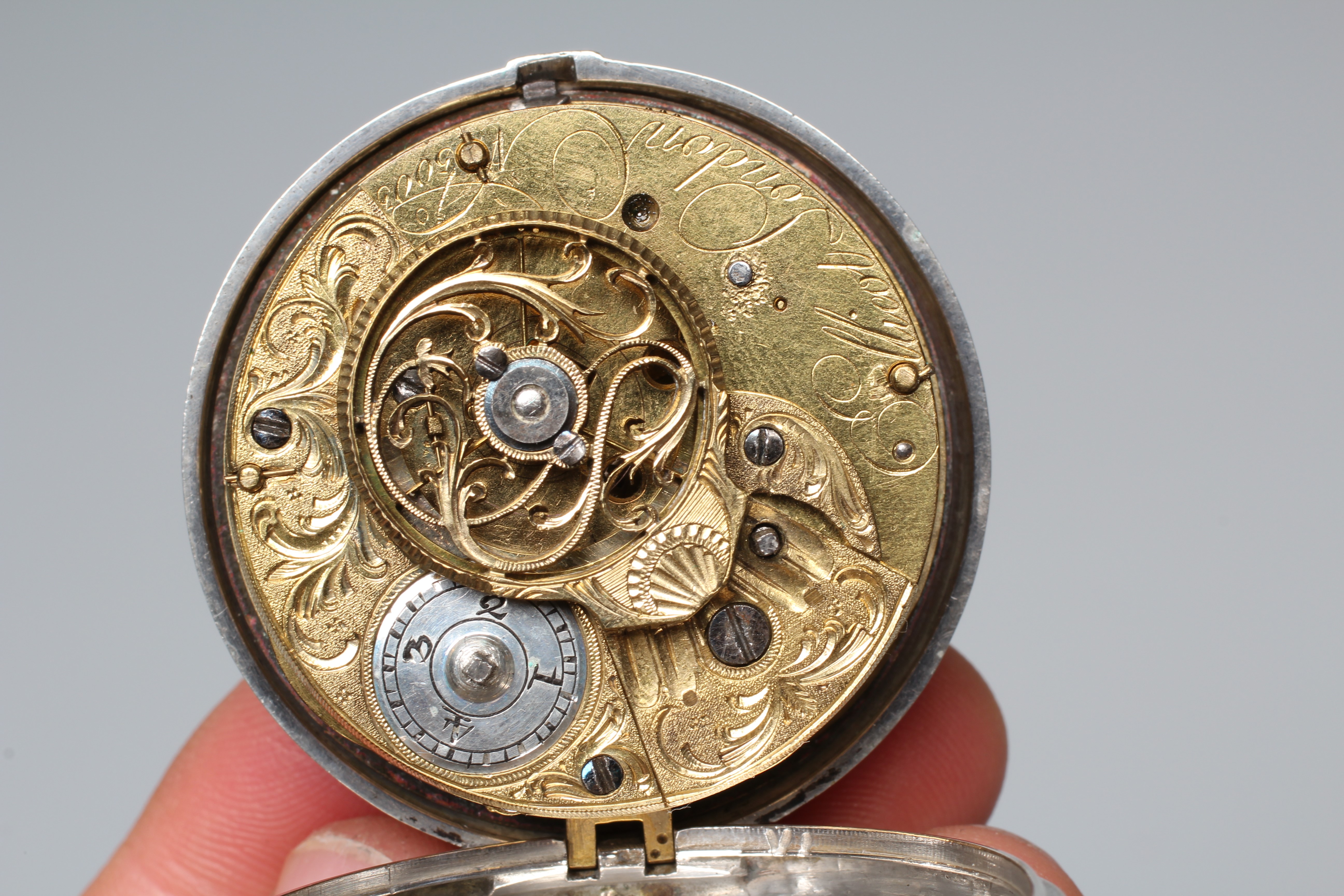 A SILVER PAIR CASED POCKET WATCH Image
