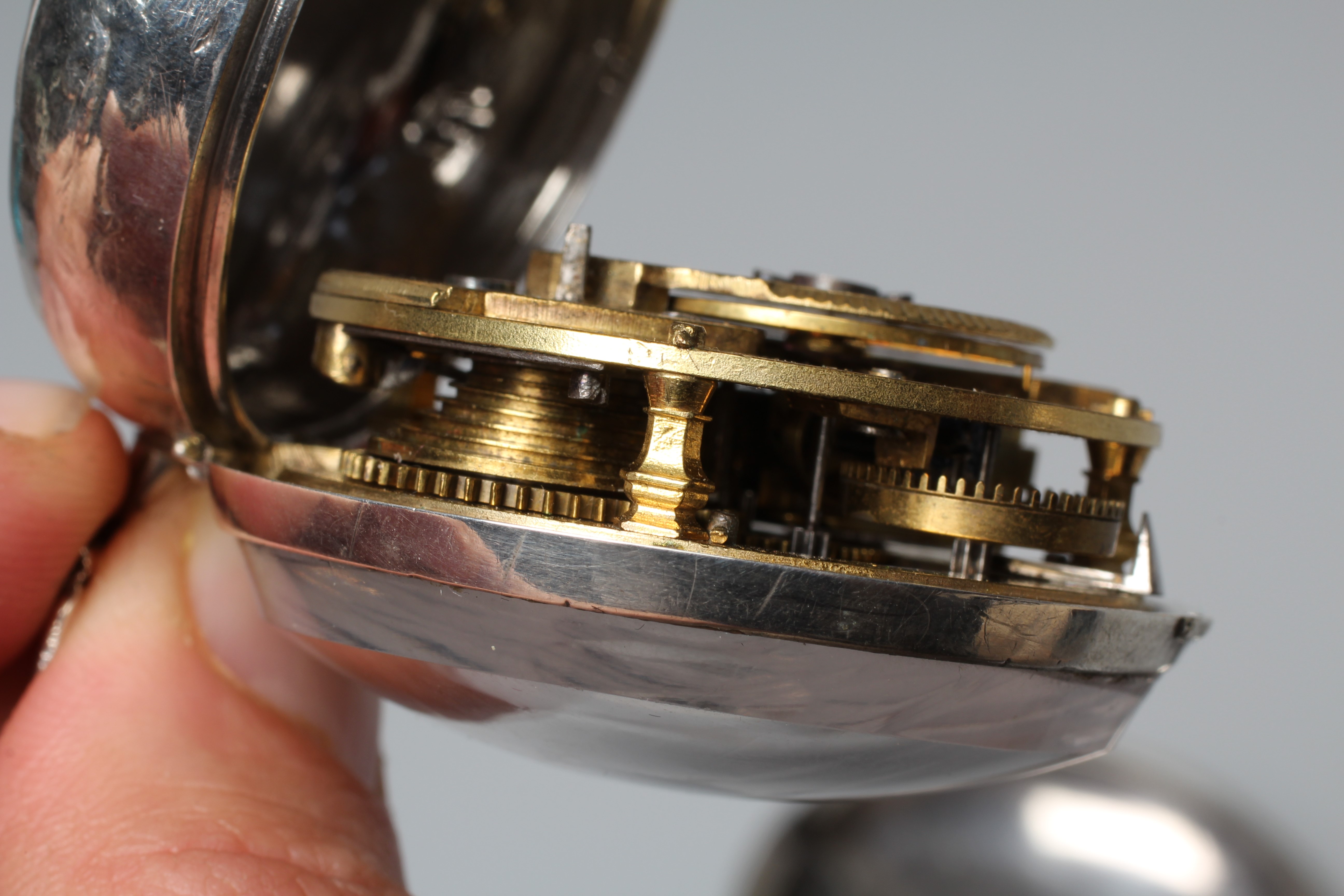 A SILVER PAIR CASED POCKET WATCH Image