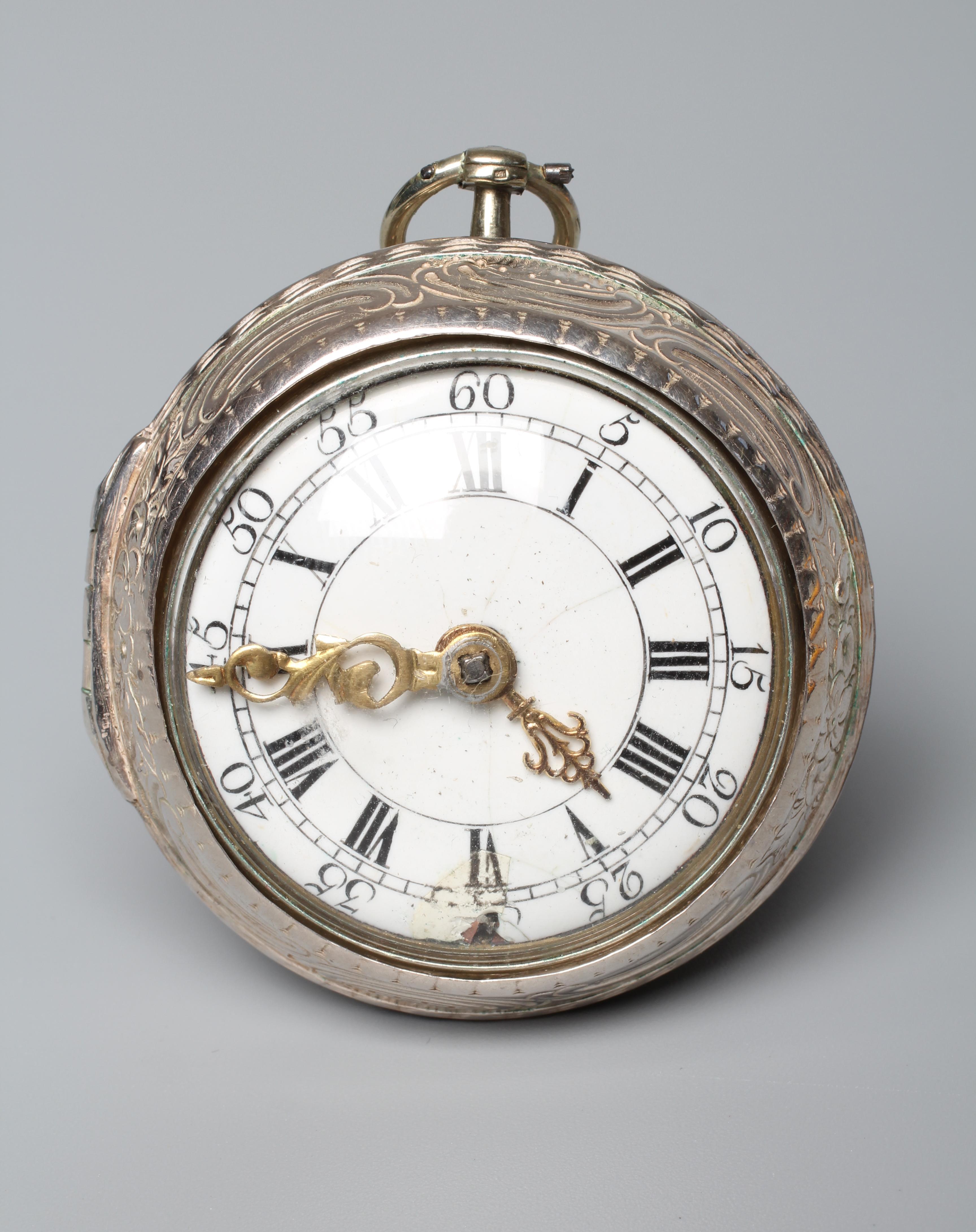 A GEORGE III SILVER PAIR CASED POCKET WATCH Image