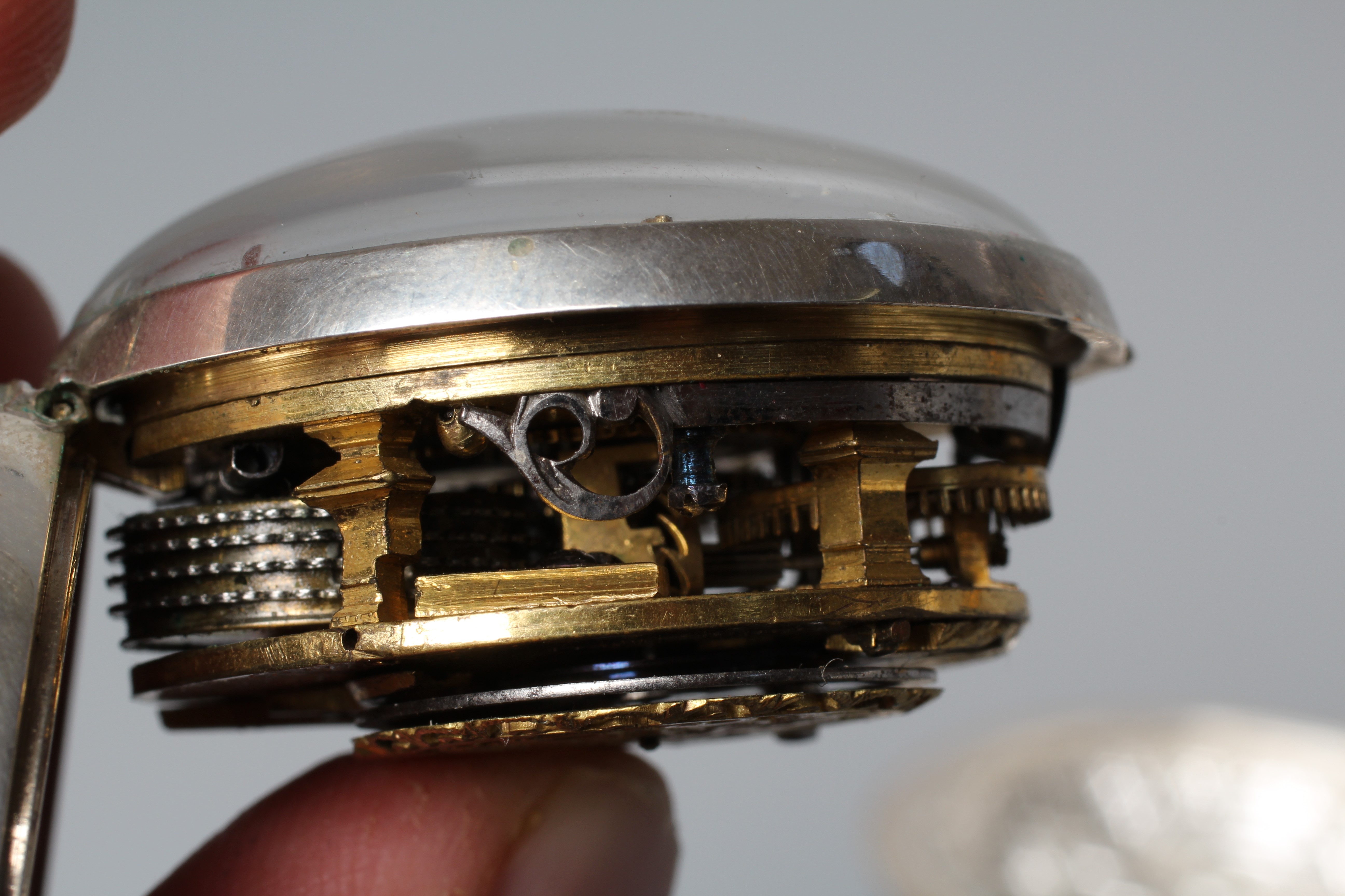 A GEORGE III SILVER PAIR CASED POCKET WATCH Image