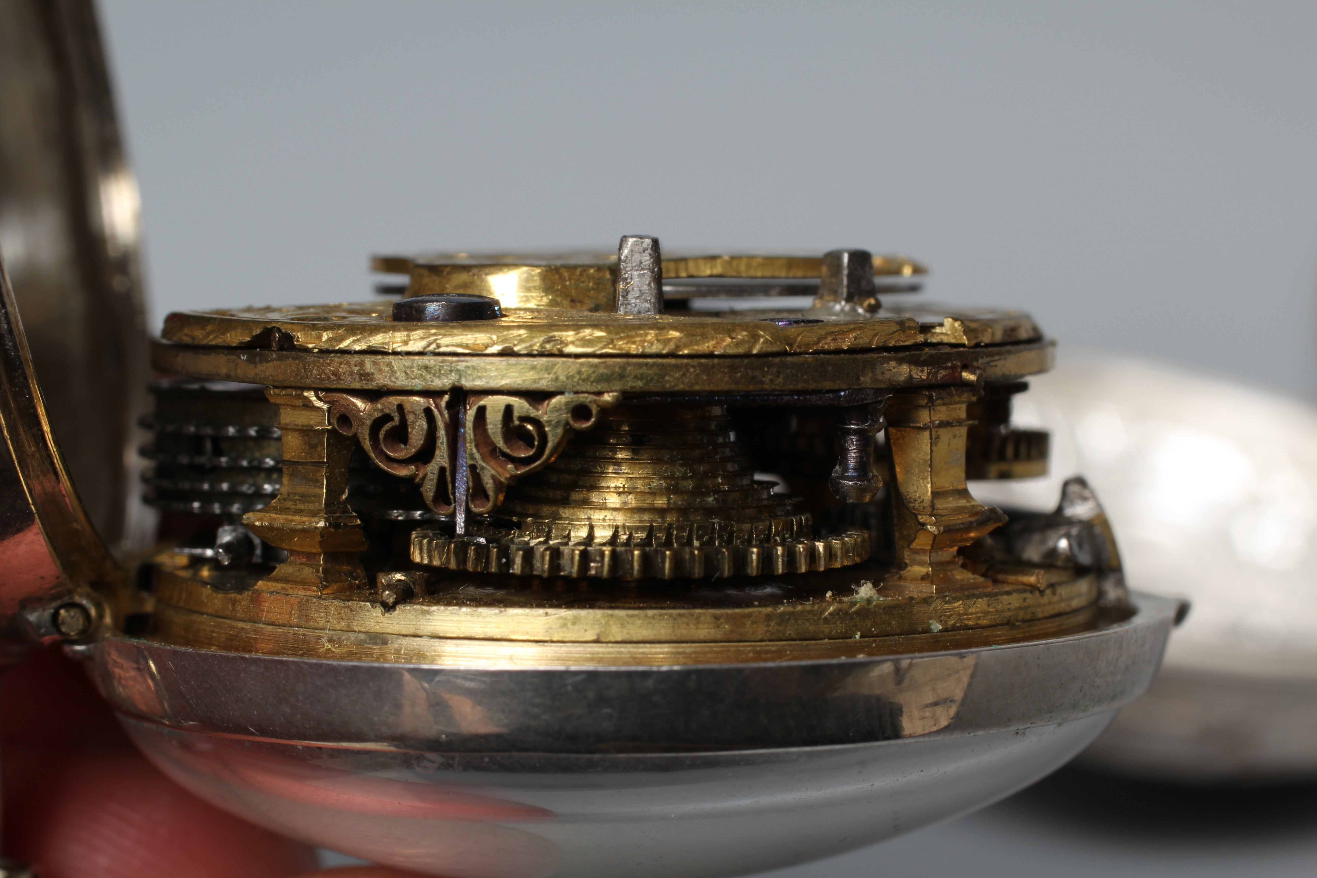 A GEORGE III SILVER PAIR CASED POCKET WATCH Image