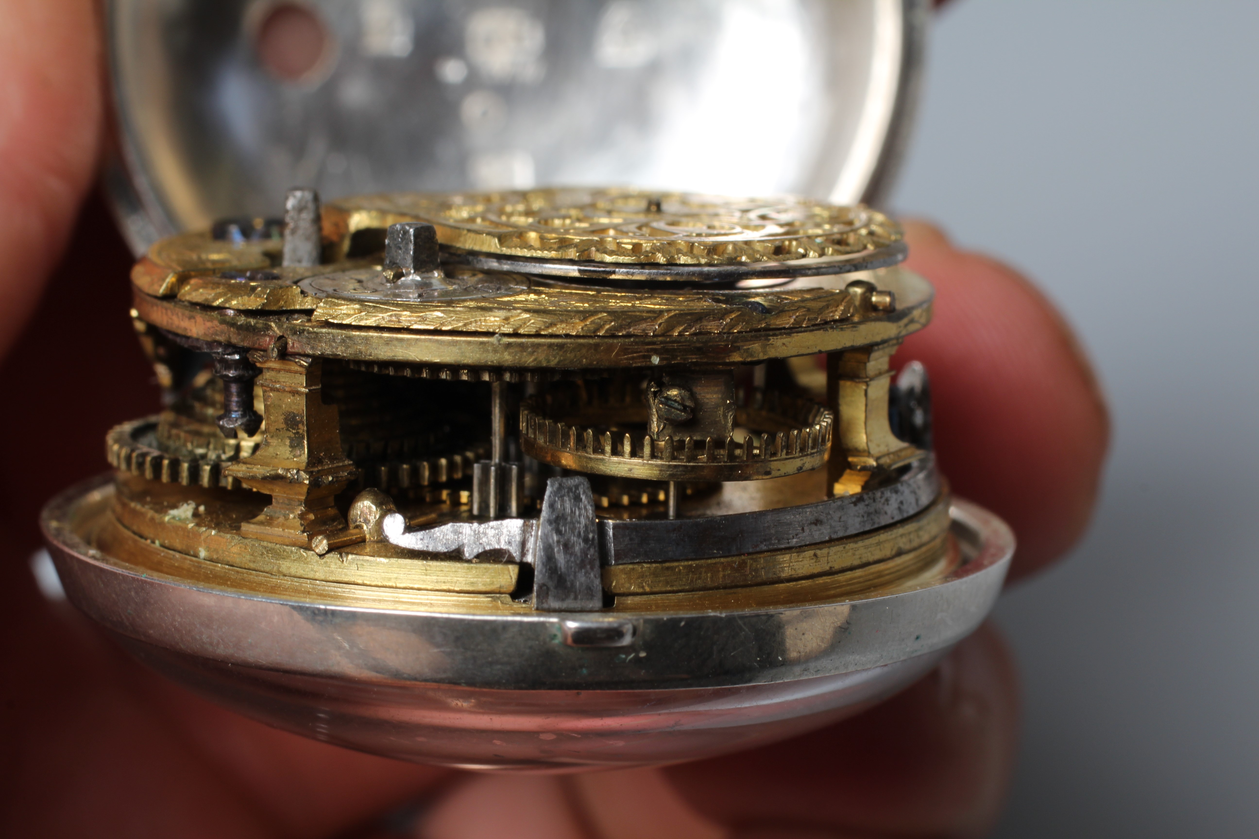 A GEORGE III SILVER PAIR CASED POCKET WATCH Image