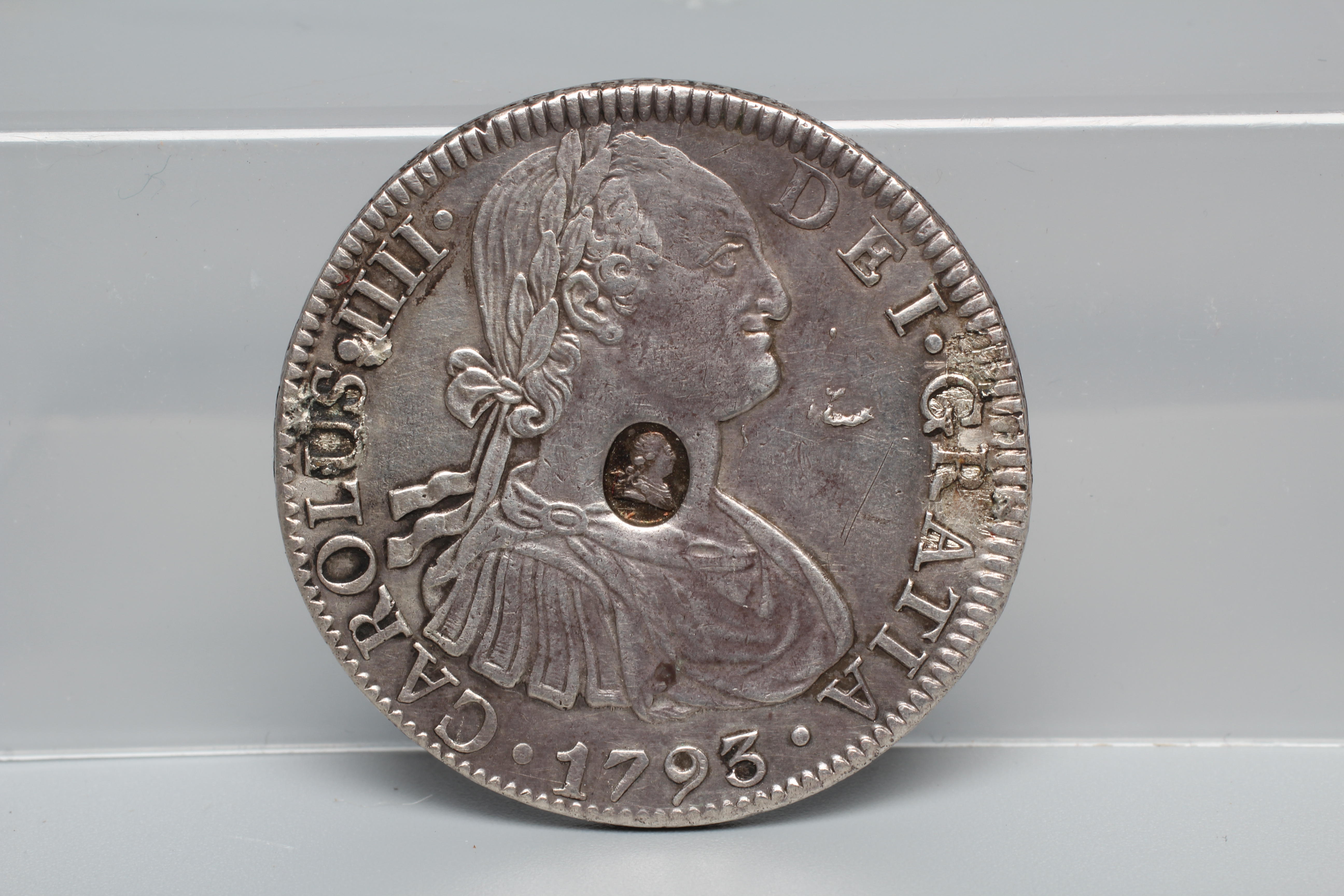 A GEORGE III EMERGENCY ISSUE CHARLES IV 8 REALES, MEXICO 1793 Image