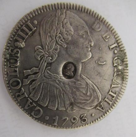 A GEORGE III EMERGENCY ISSUE CHARLES IV 8 REALES, MEXICO 1793 Image