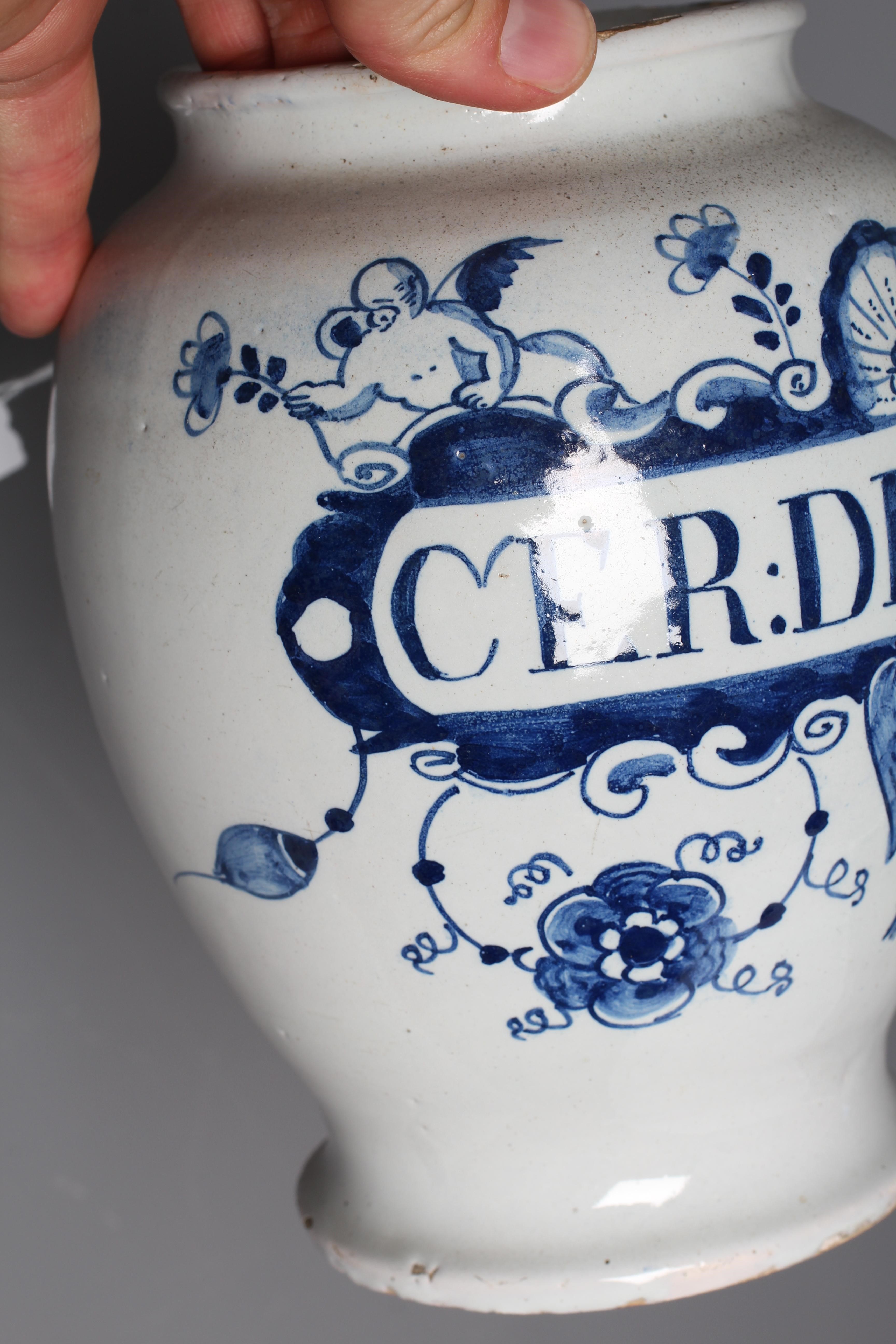 A LONDON DELFT DRUG JAR Image