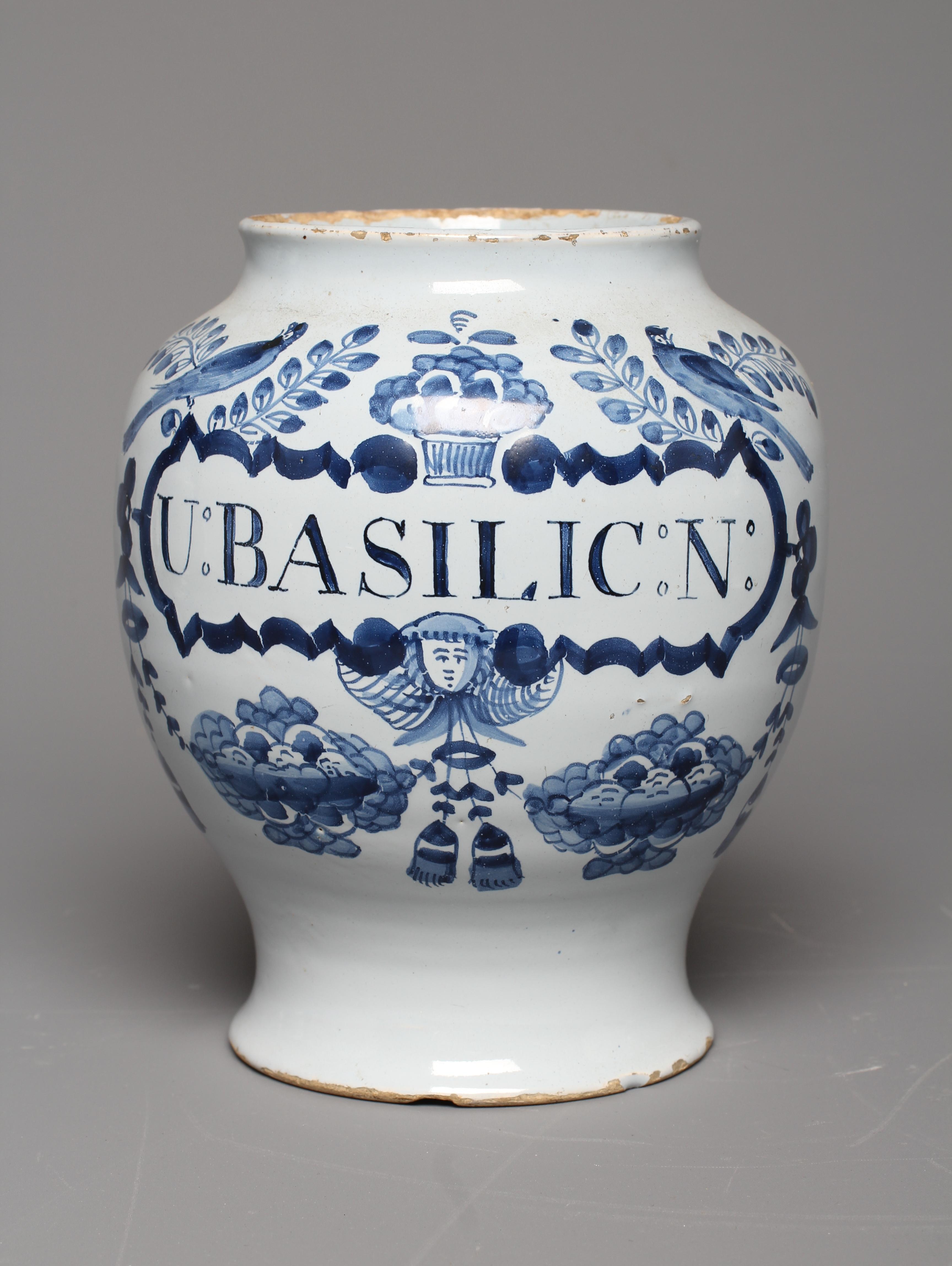 A LONDON DELFT DRUG JAR Image