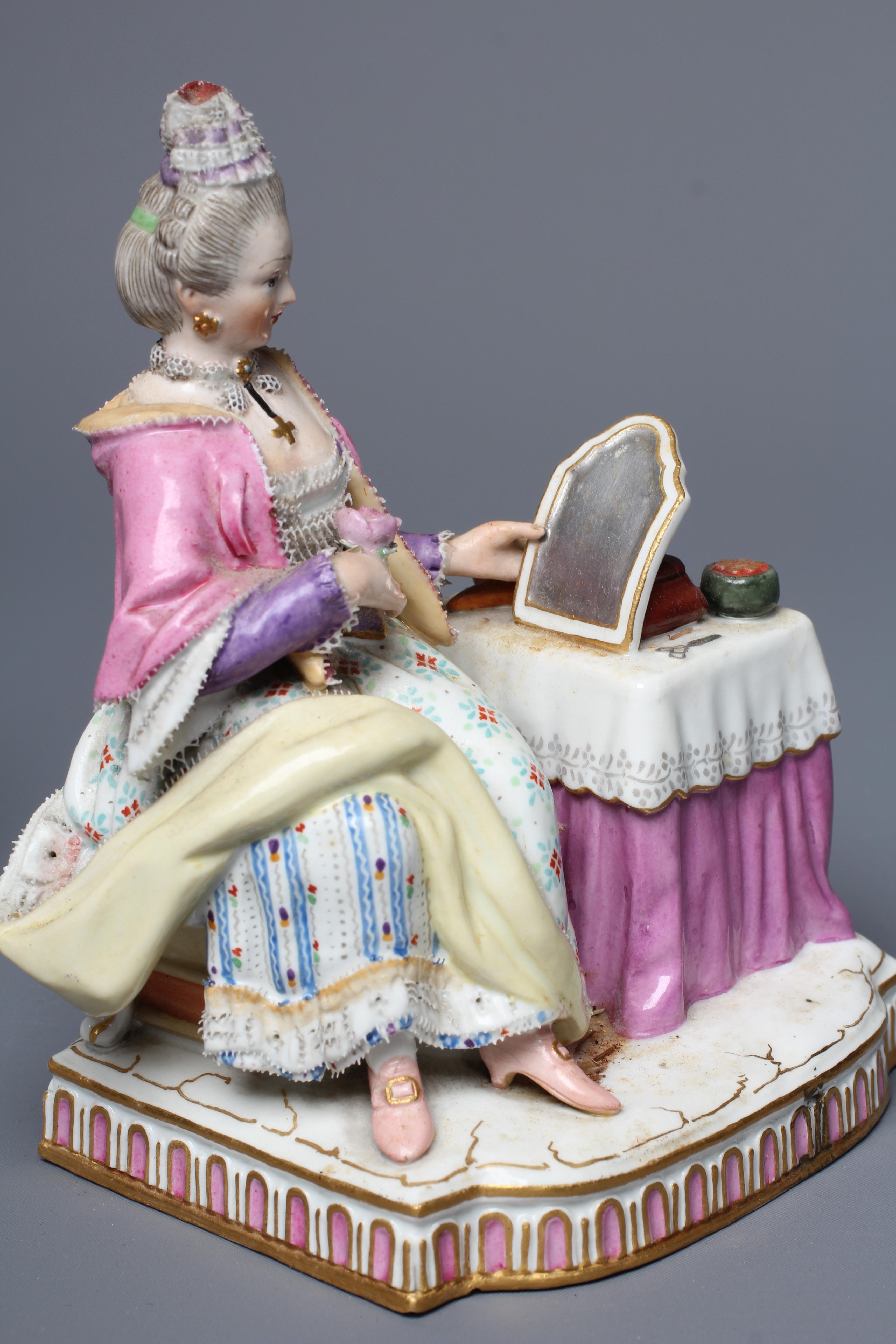 A PAIR OF MEISSEN PORCELAIN ALLEGORICAL FIGURES Image
