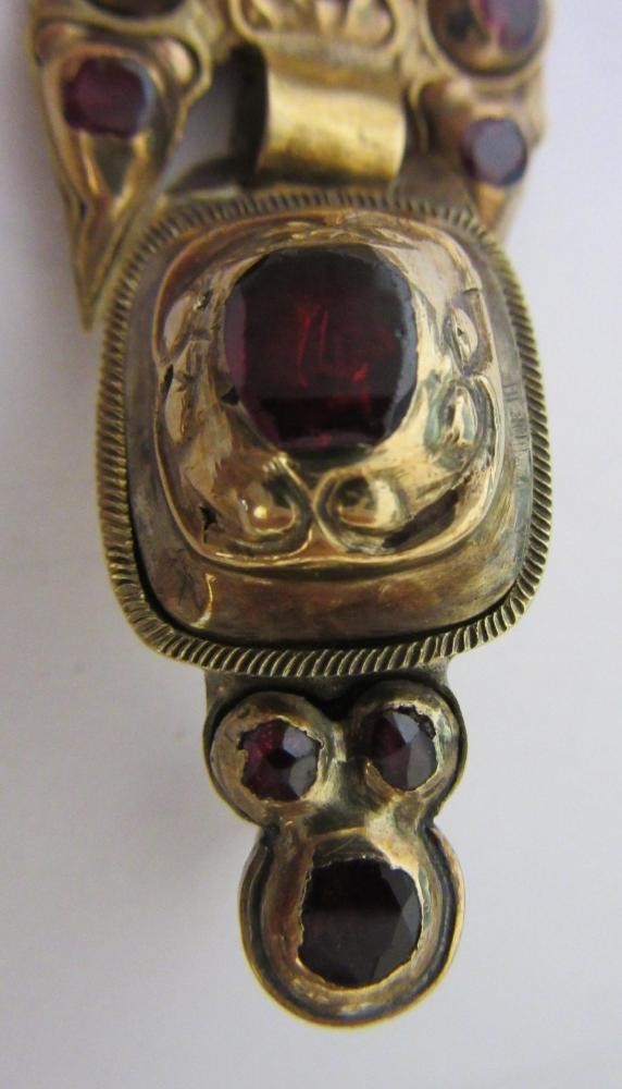 A PAIR OF LATE XVIII CENTURY SPANISH CATALAN EARRINGS Image