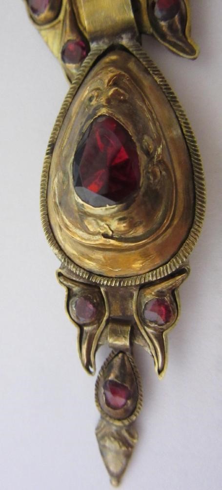A PAIR OF LATE XVIII CENTURY SPANISH CATALAN EARRINGS Image