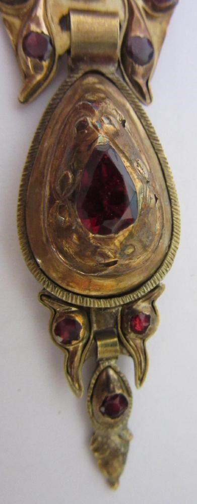 A PAIR OF LATE XVIII CENTURY SPANISH CATALAN EARRINGS Image