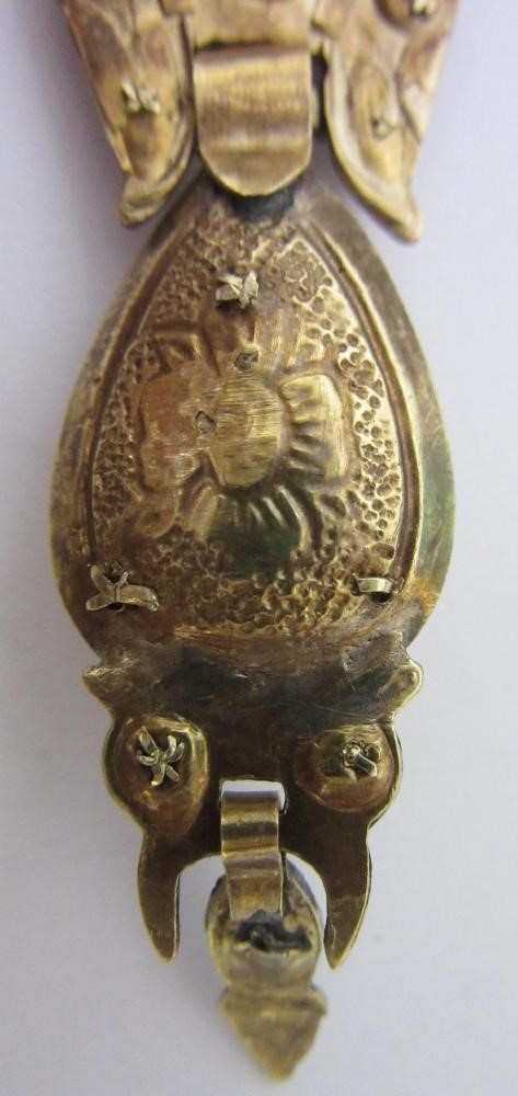 A PAIR OF LATE XVIII CENTURY SPANISH CATALAN EARRINGS Image