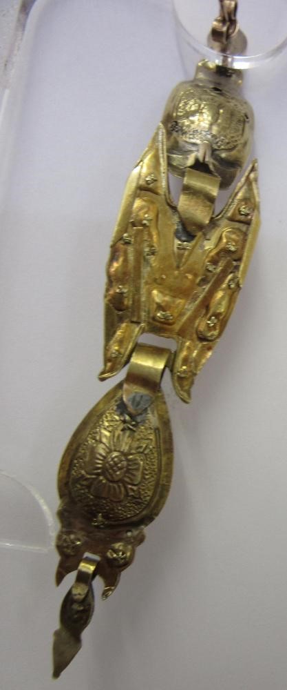 A PAIR OF LATE XVIII CENTURY SPANISH CATALAN EARRINGS Image