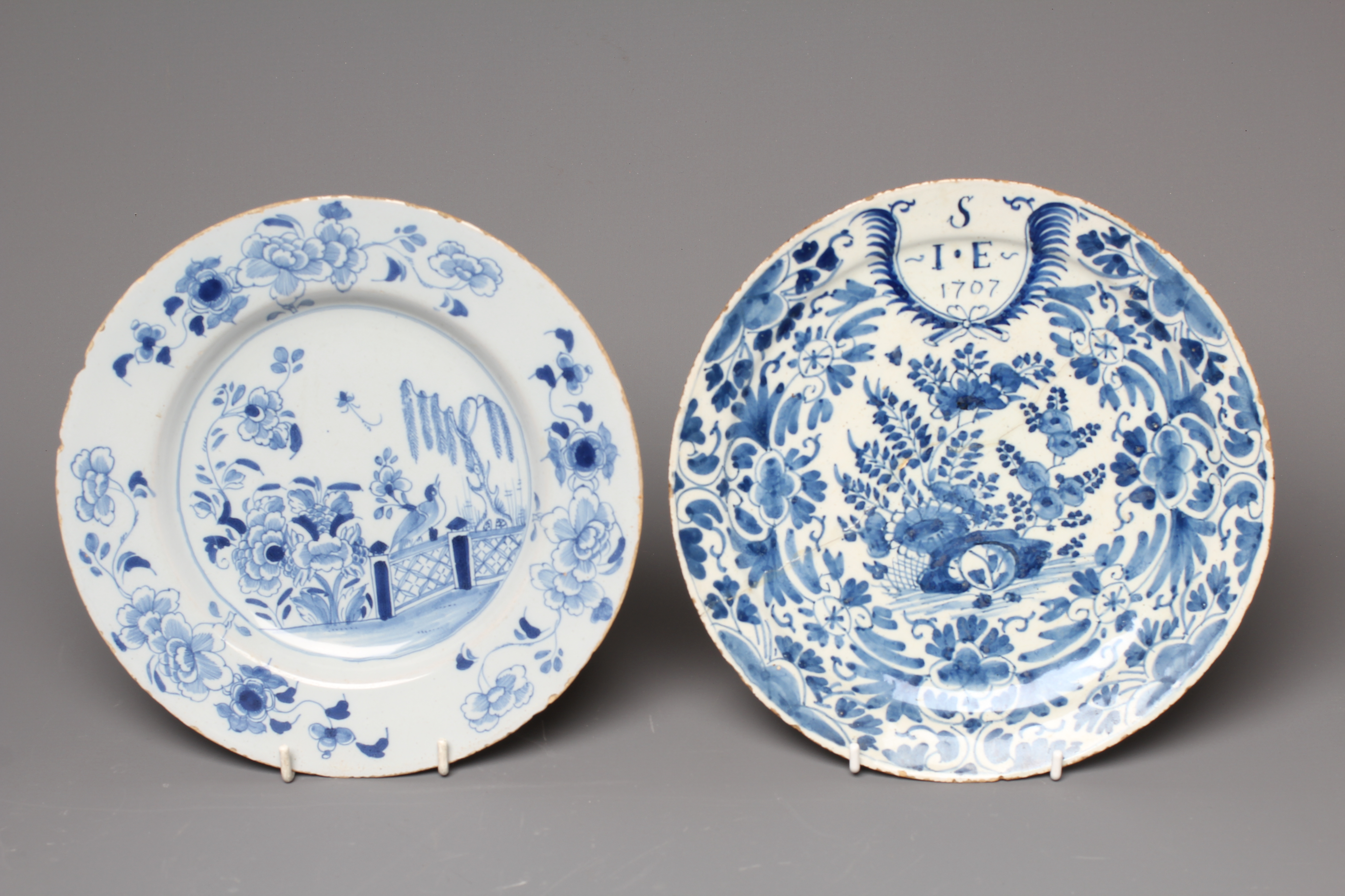 A DUTCH DELFT MARRIAGE PLATE Image