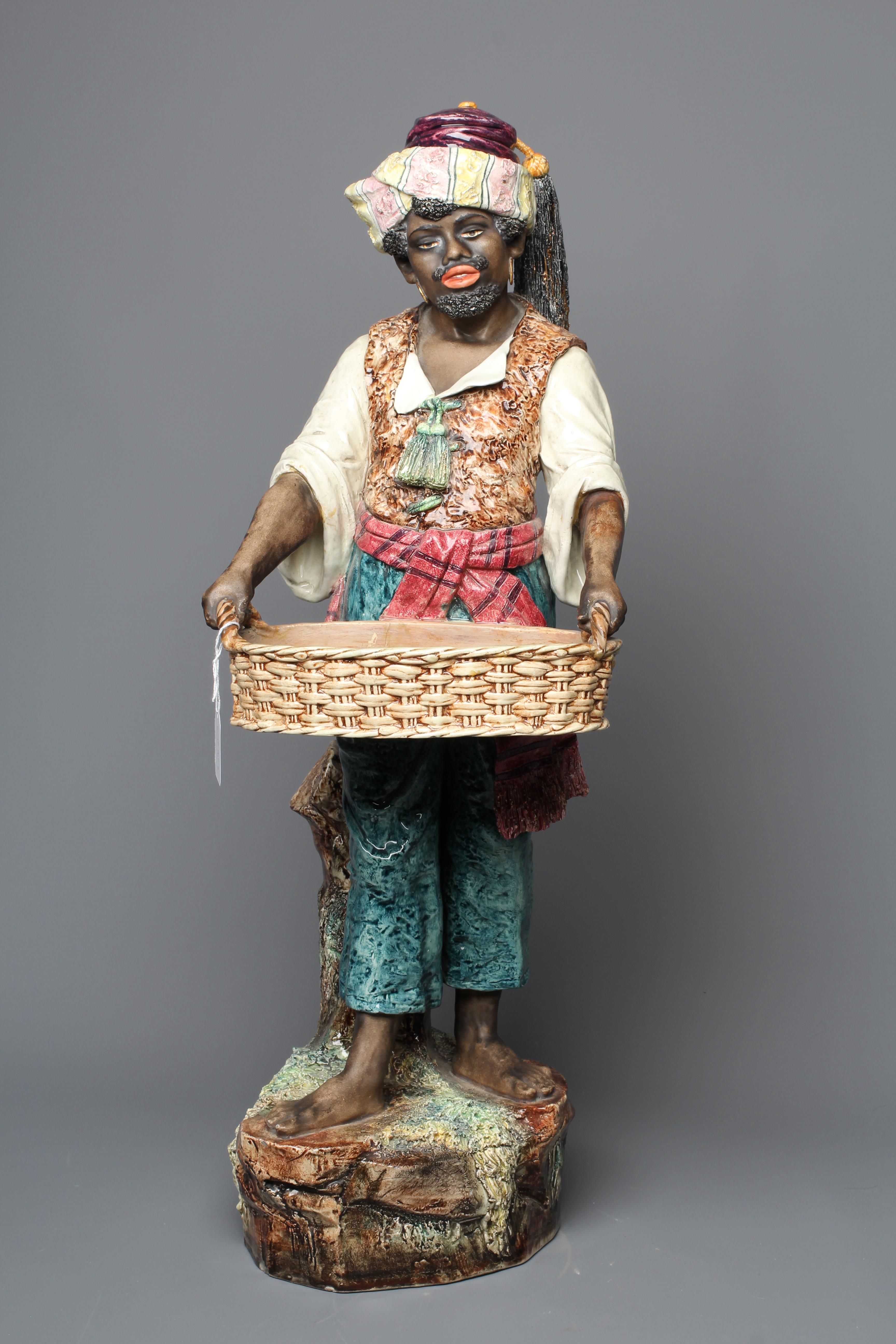 A GERMAN MAJOLICA NUBIAN Image