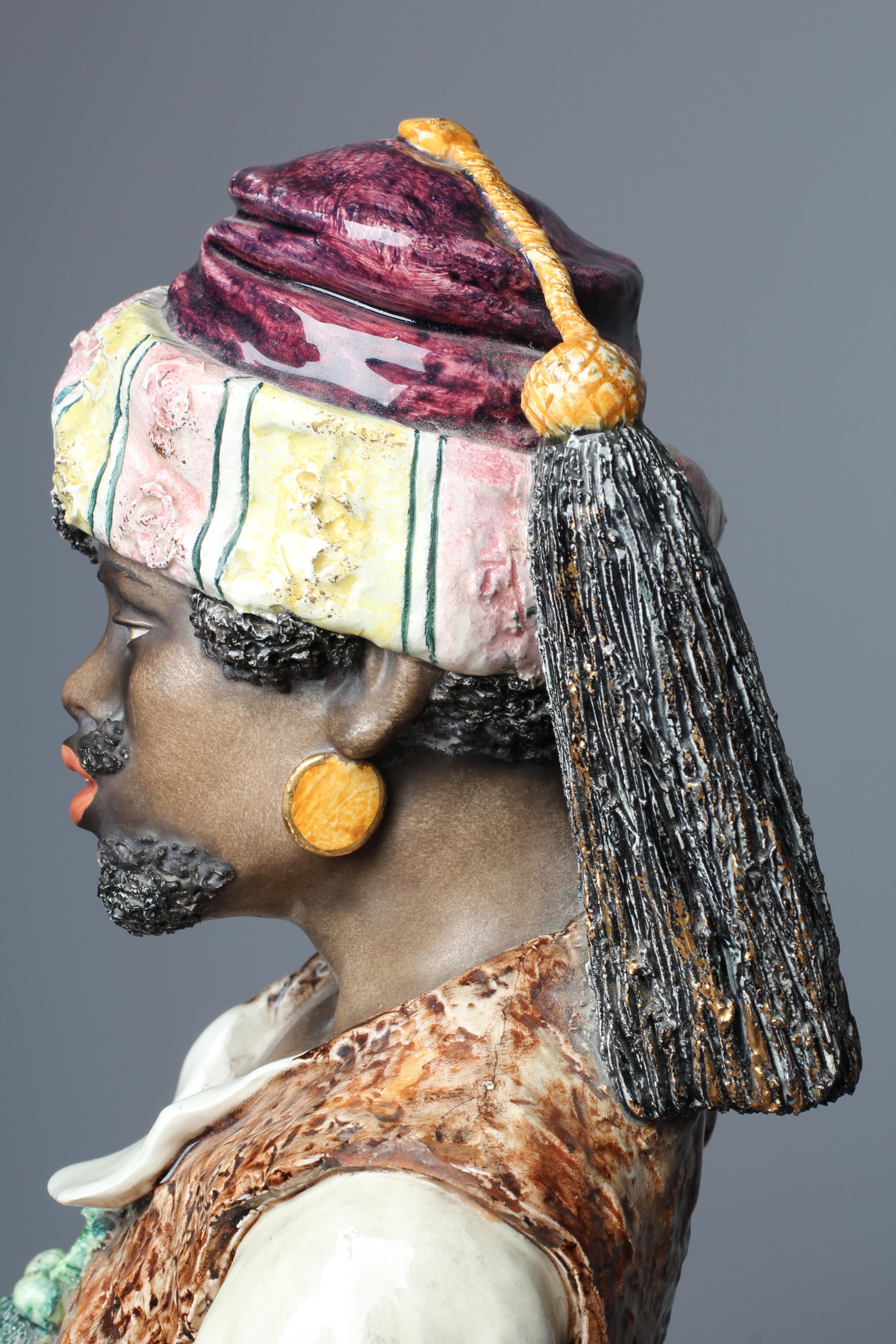 A GERMAN MAJOLICA NUBIAN Image