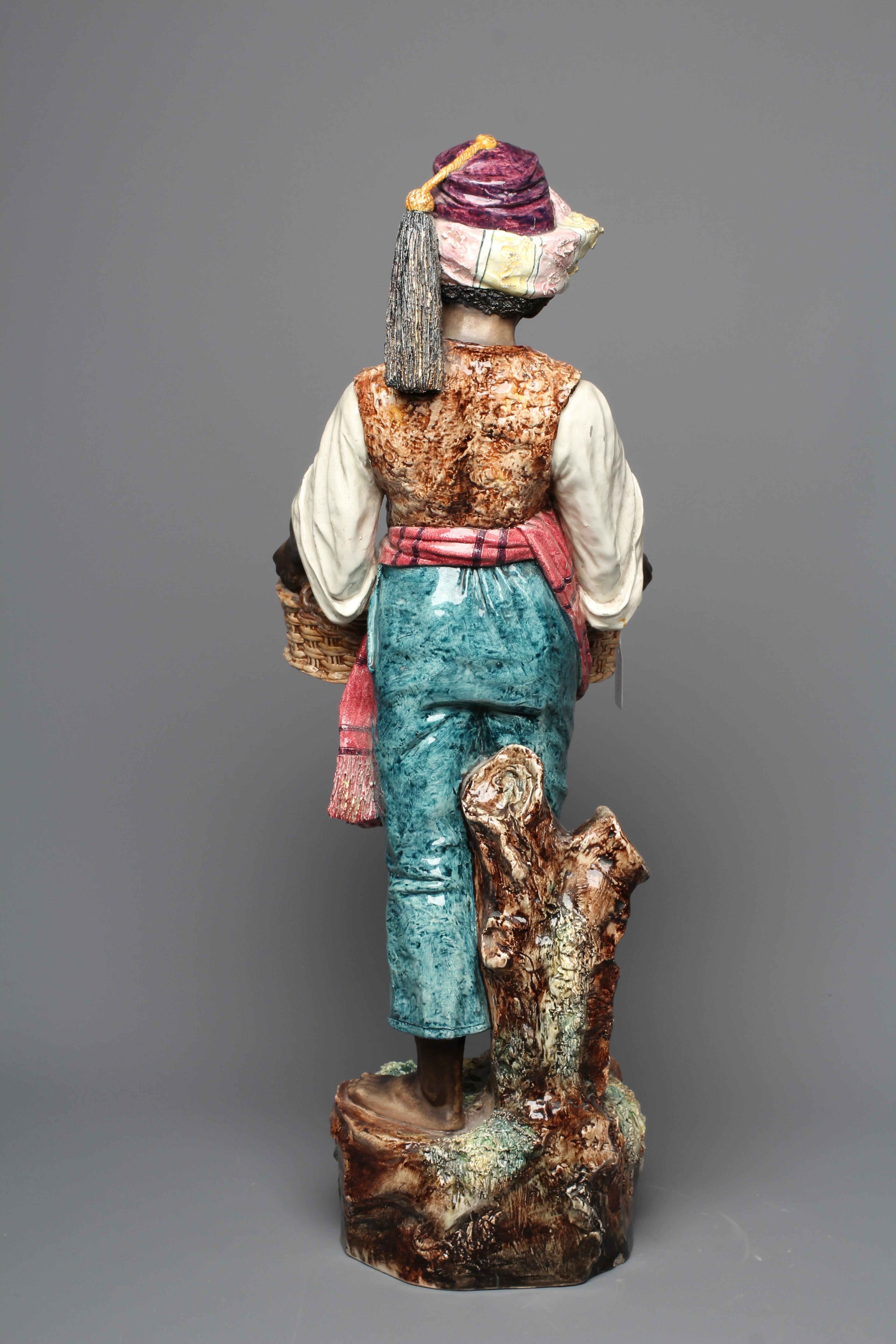 A GERMAN MAJOLICA NUBIAN Image