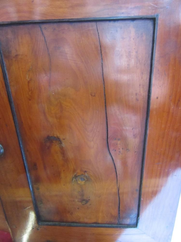 A VICTORIAN COIN COLLECTOR'S YEW WOOD OBLONG CABINET Image