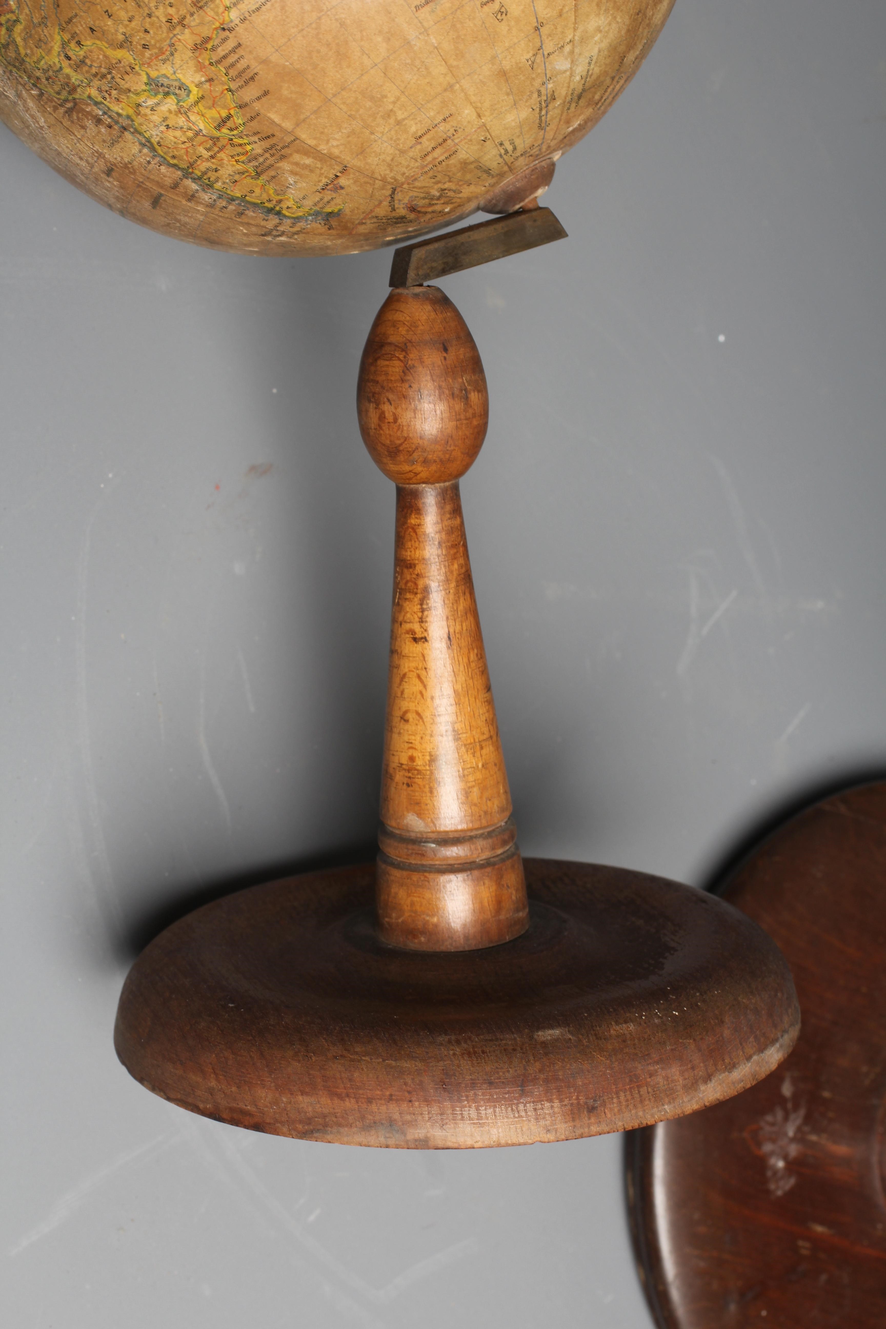 A JORDGLOB 12 TERRESTRIAL GLOBE, c.1930, with turned stand and brass meridian, 24" high, together Image