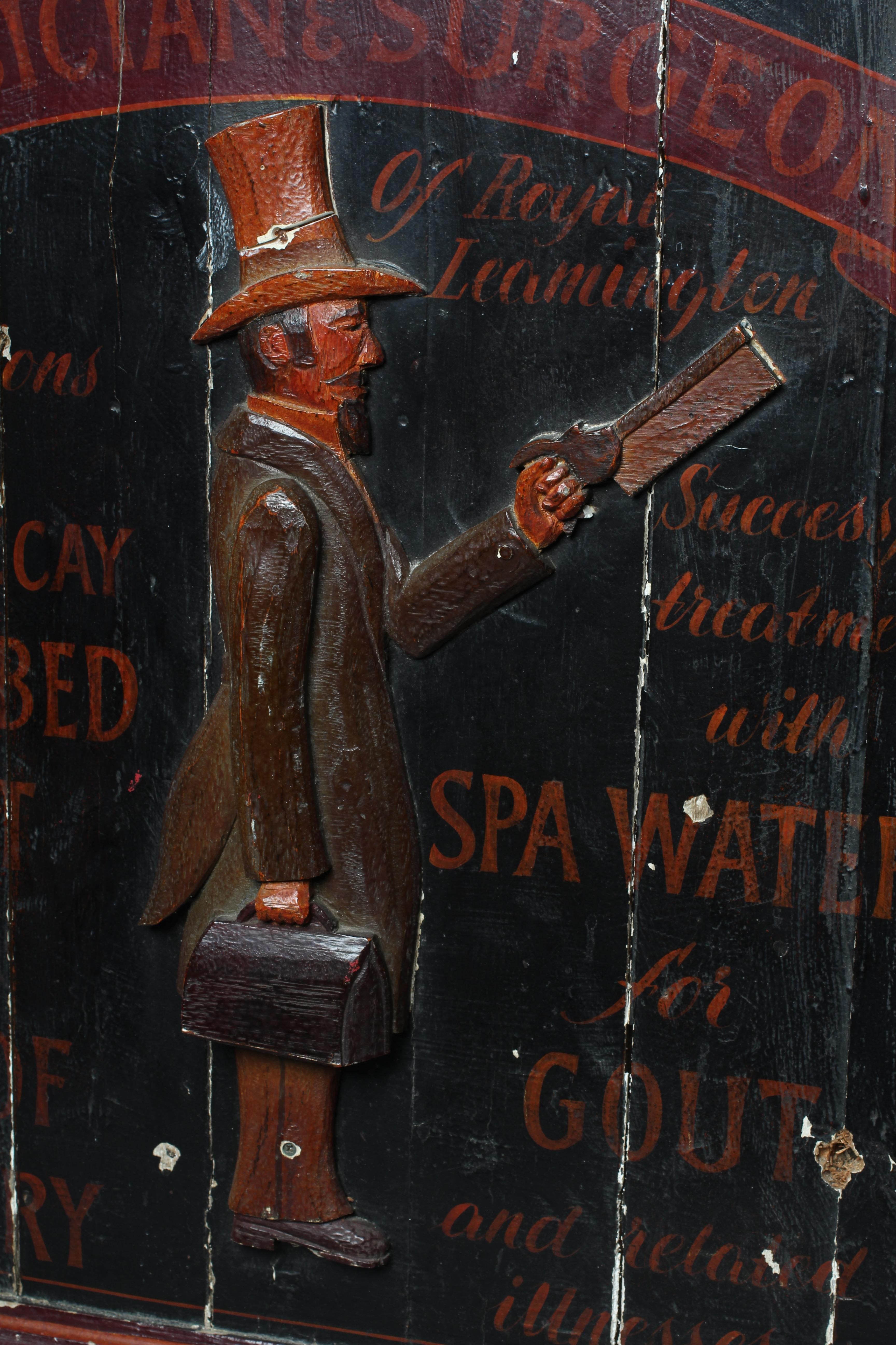 A LATE VICTORIAN PAINTED WOOD SHOP SIGN inscribed 'Thomas Jeffries Image