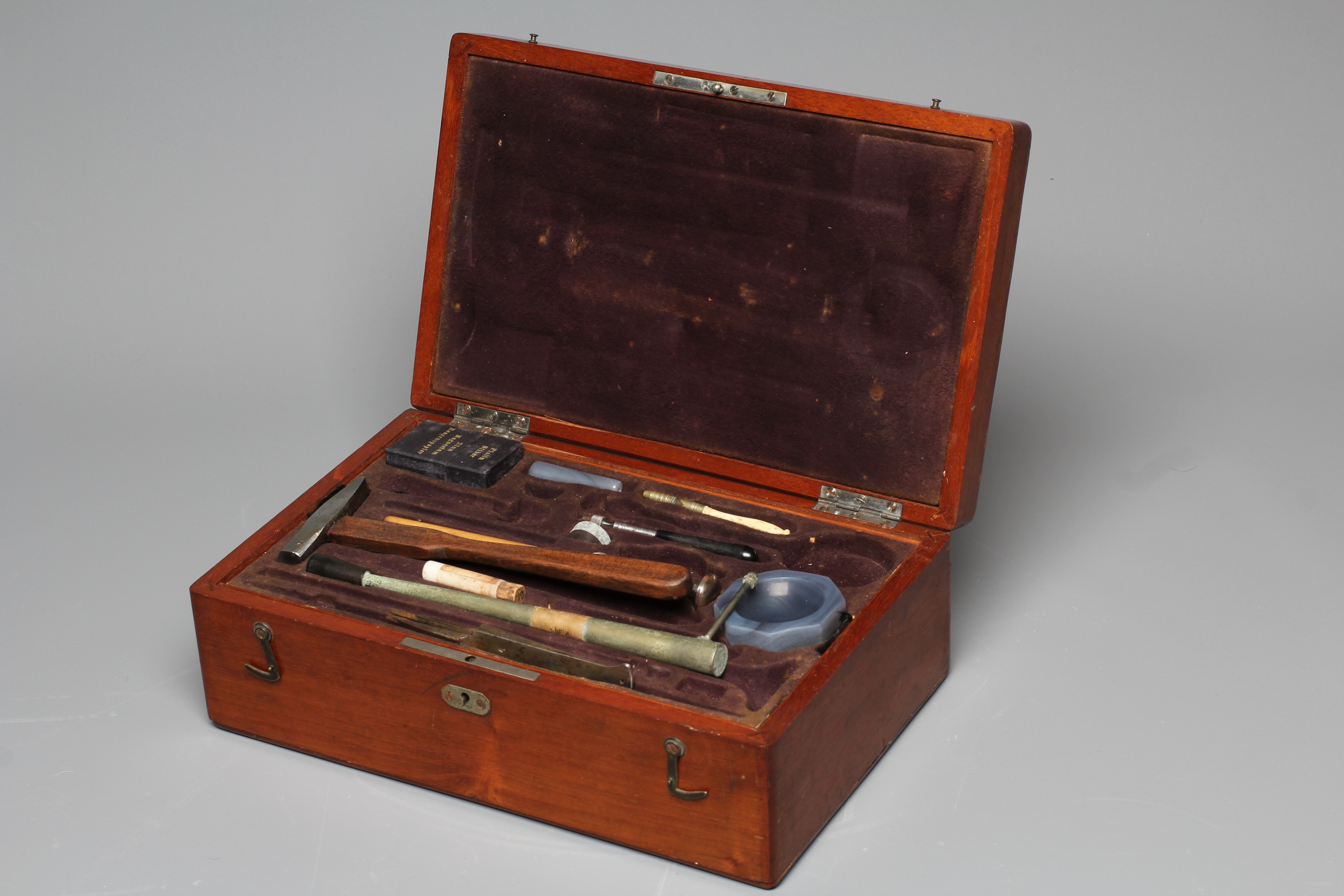 A GERMAN BLOWPIPE ANALYSIS SET used for chemical and physical testing with accessories including Image