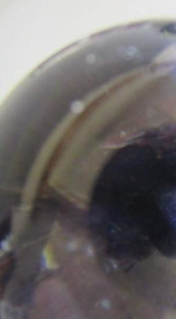 A CRYSTAL BALL, early 20th century, in original silk and velvet lined case, retailed by Two Worlds Image