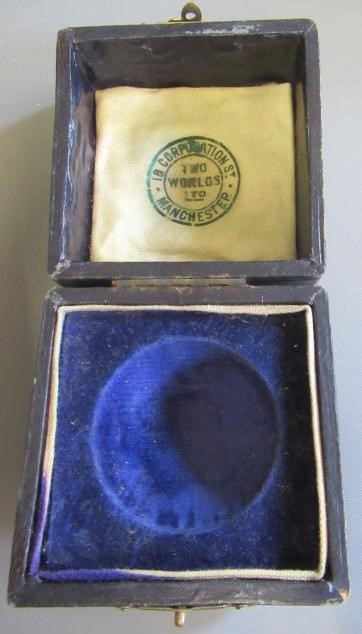 A CRYSTAL BALL, early 20th century, in original silk and velvet lined case, retailed by Two Worlds Image