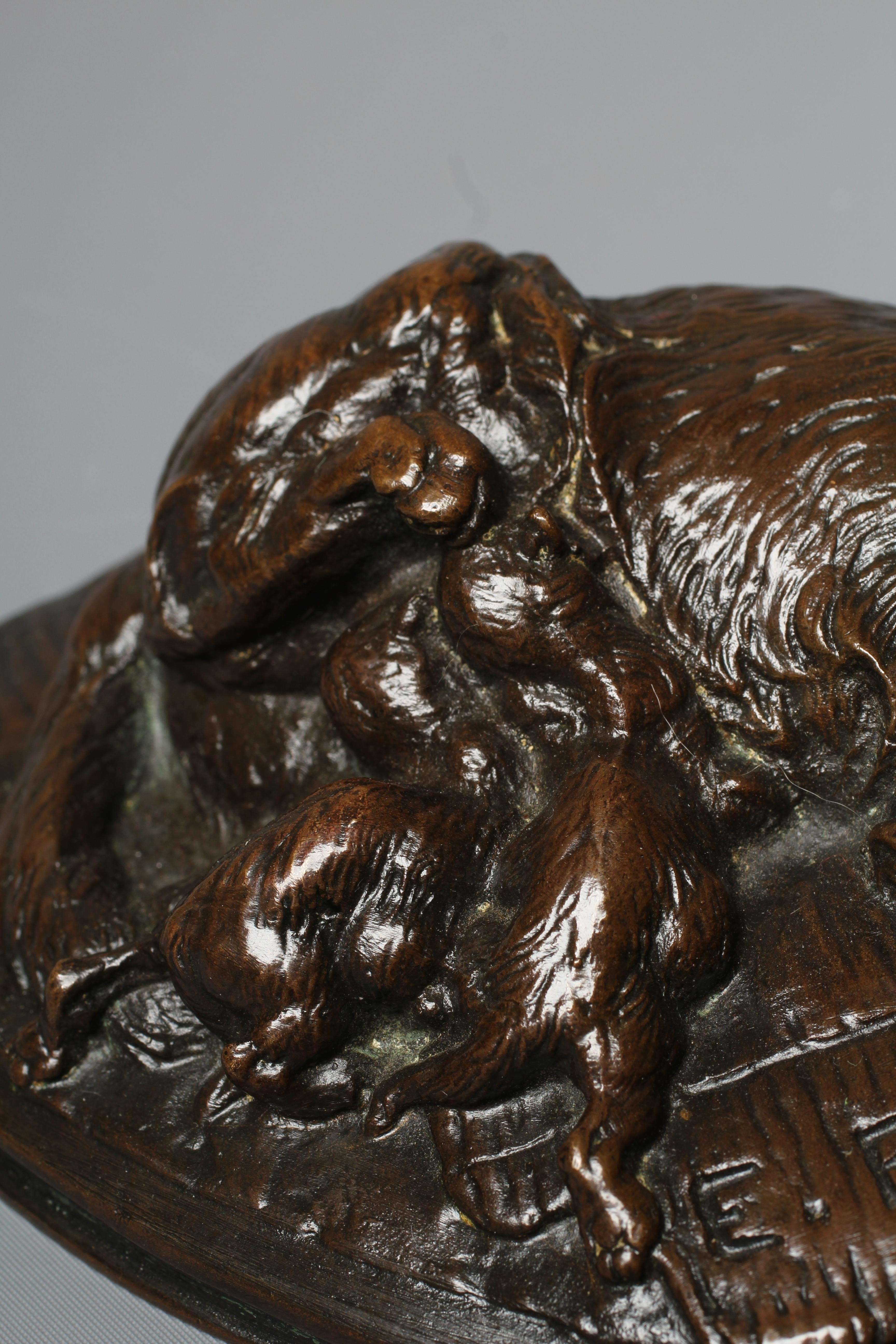 AFTER EMMANUEL FREMIET (1824-1910) Cat with Kittens, inscribed E FREMIET, bronze with dark brown Image