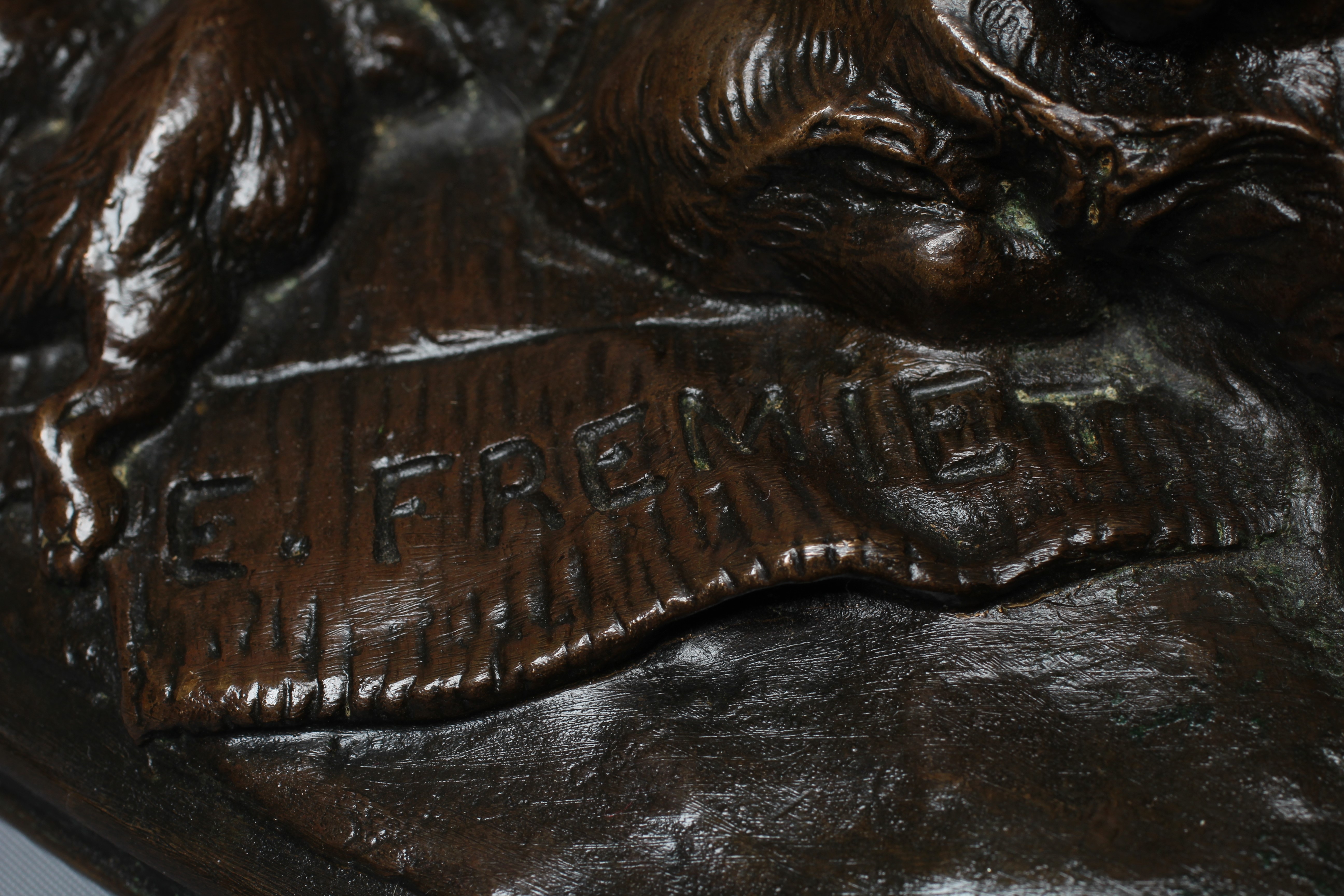 AFTER EMMANUEL FREMIET (1824-1910) Cat with Kittens, inscribed E FREMIET, bronze with dark brown Image