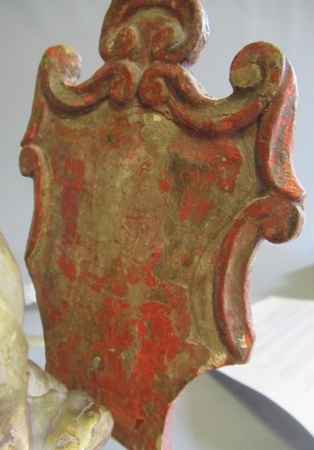 AN 18TH CENTURY CARVED WOOD AND POLYCHROME DECORATED FIGURE OF ST ANN AND THE VIRGIN Image