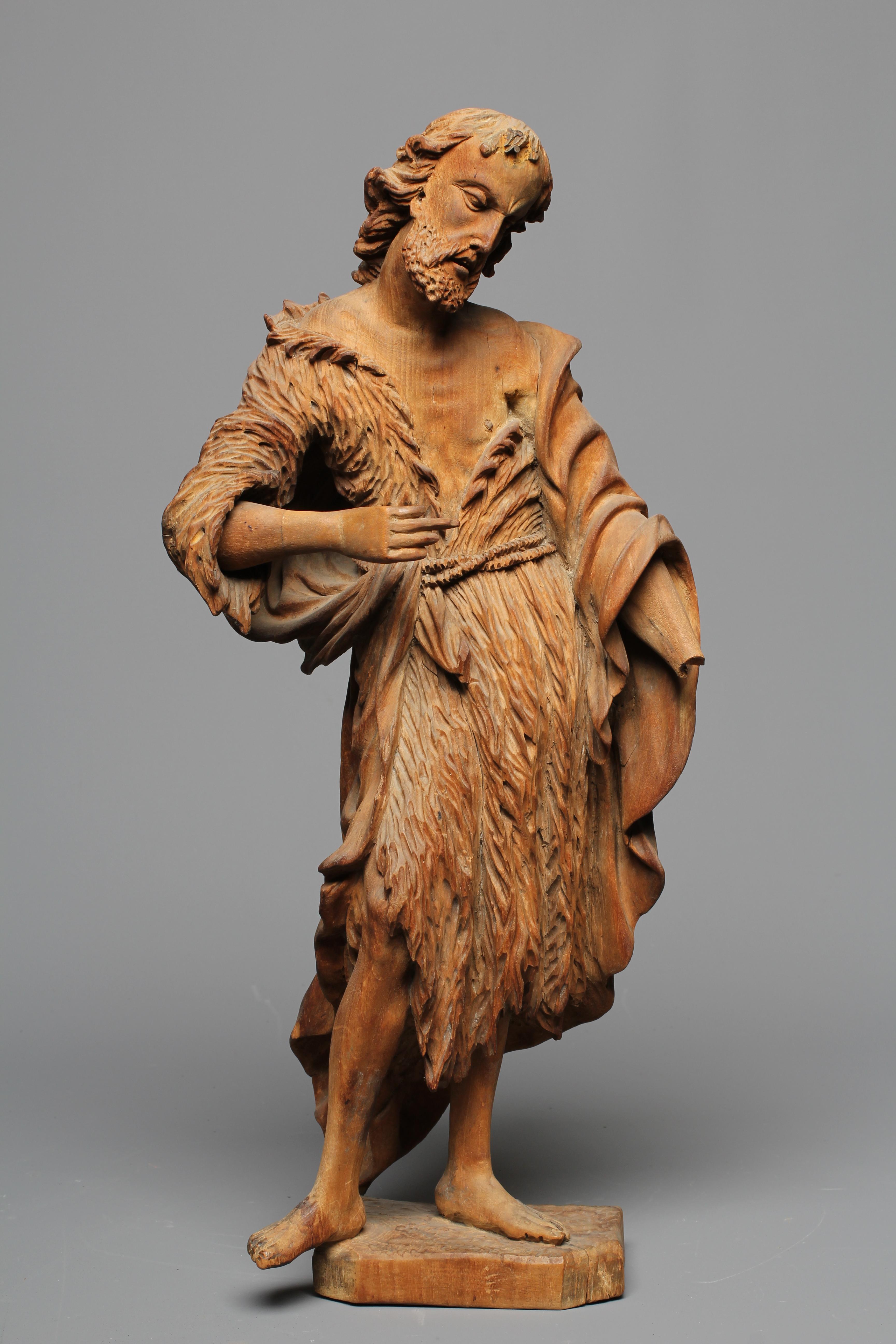 AFTER IGNAZ GUNTHER (German 1725-1775) Continental carving of a saint, full length standing wearing Image