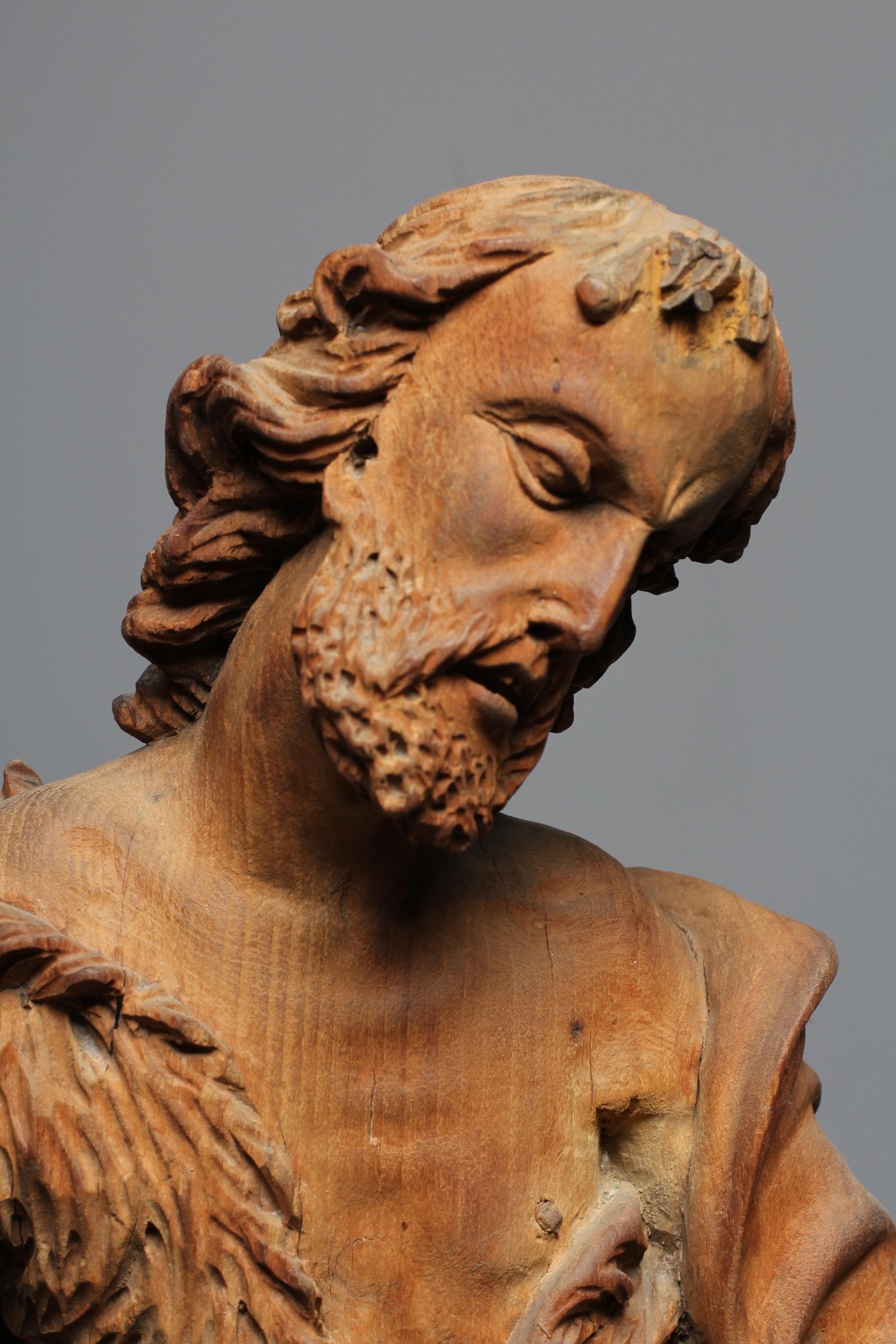 AFTER IGNAZ GUNTHER (German 1725-1775) Continental carving of a saint, full length standing wearing Image