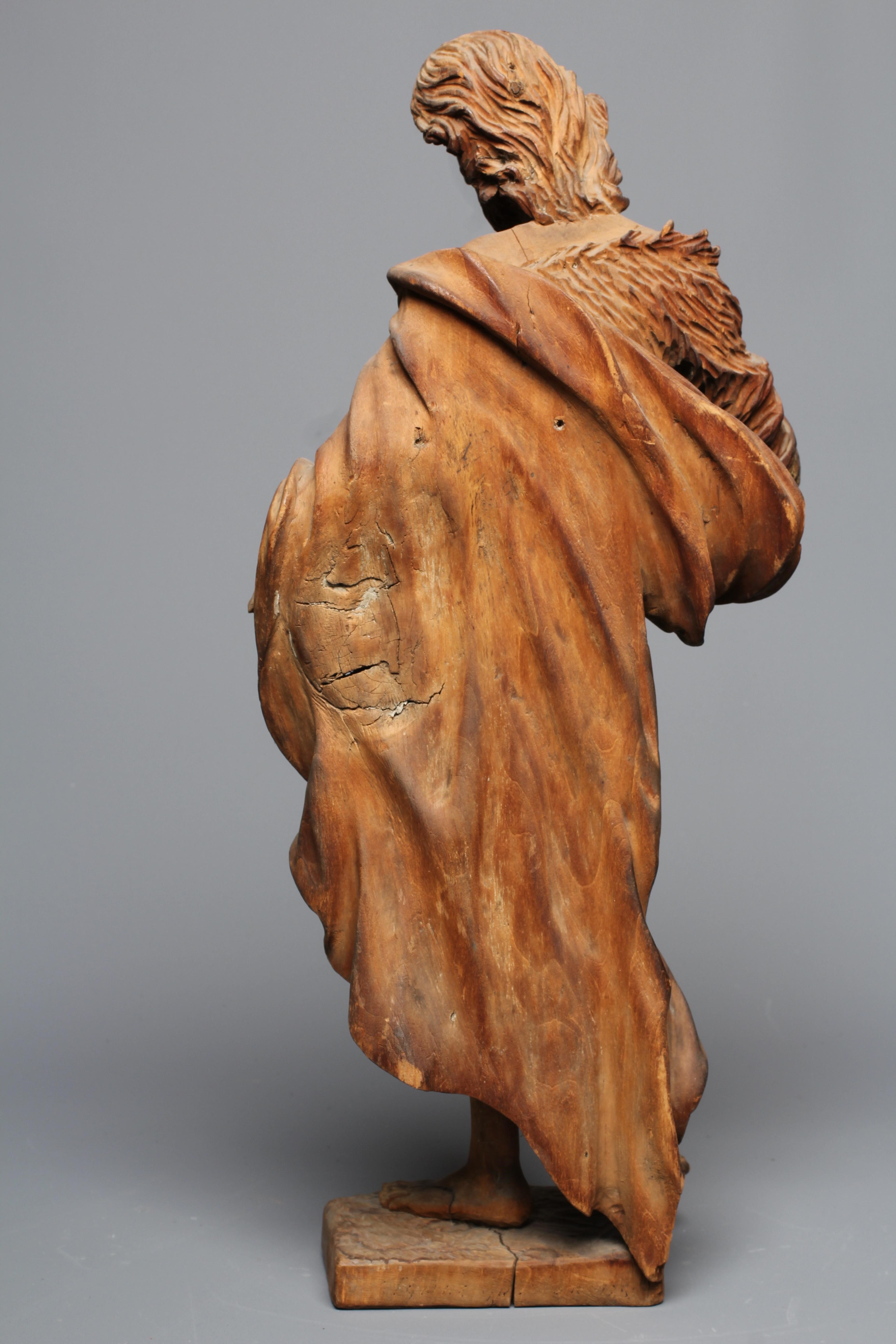 AFTER IGNAZ GUNTHER (German 1725-1775) Continental carving of a saint, full length standing wearing Image