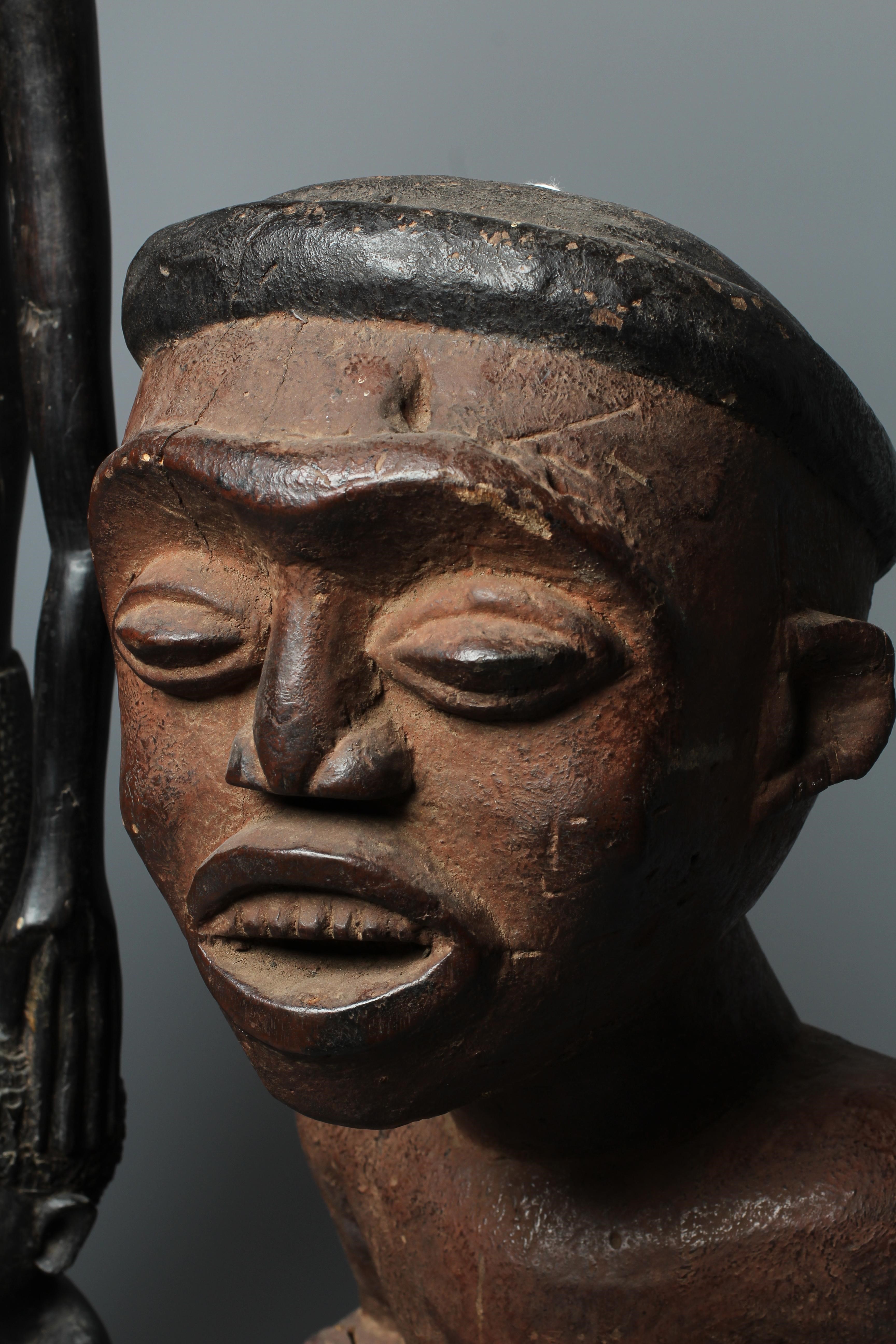 FOUR AFRICAN CARVED WOOD SCULPTURES Image